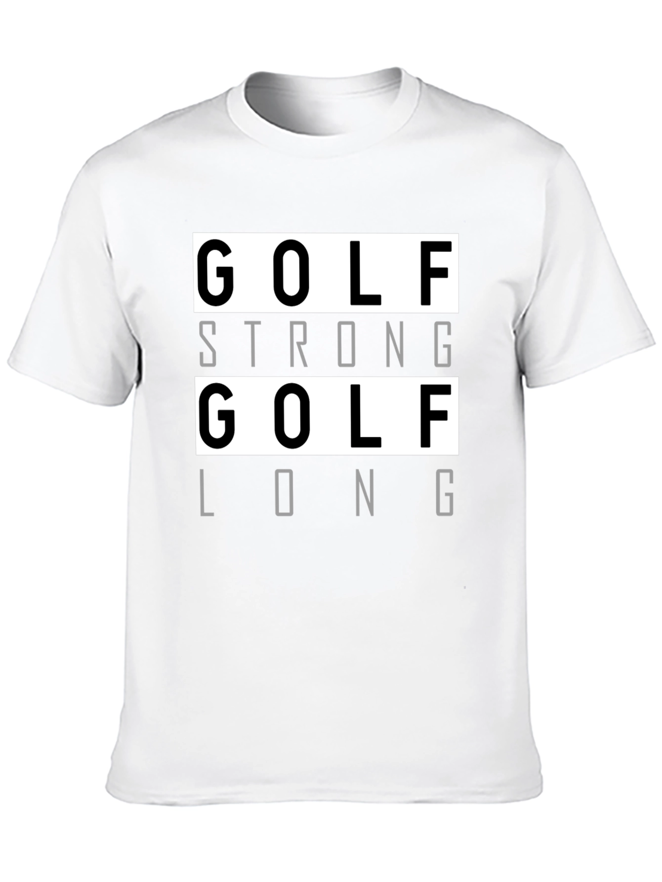 Golf Strong Long T-Shirt - Black Cotton Tee