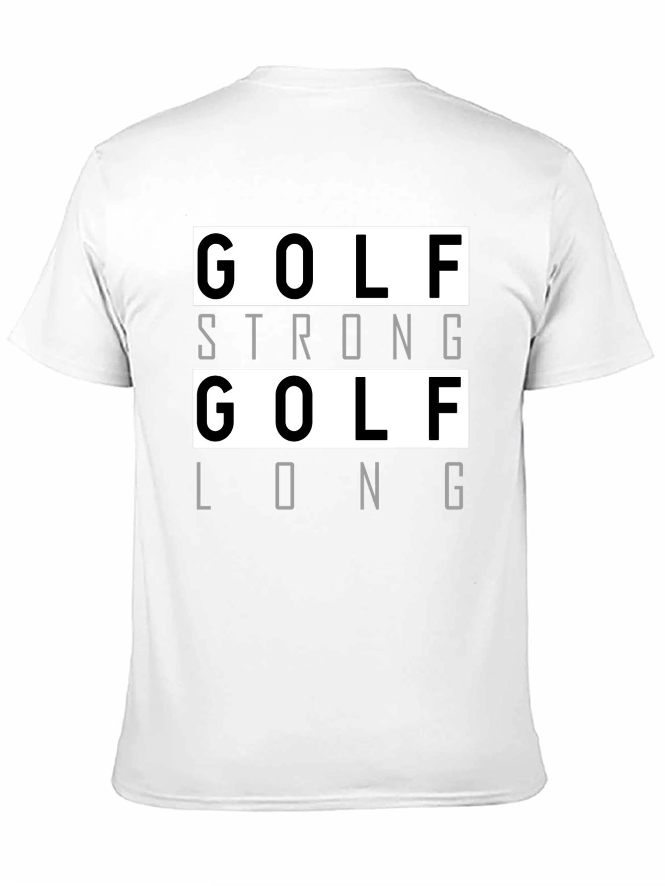Golf Strong Long T-Shirt - Black Cotton Tee