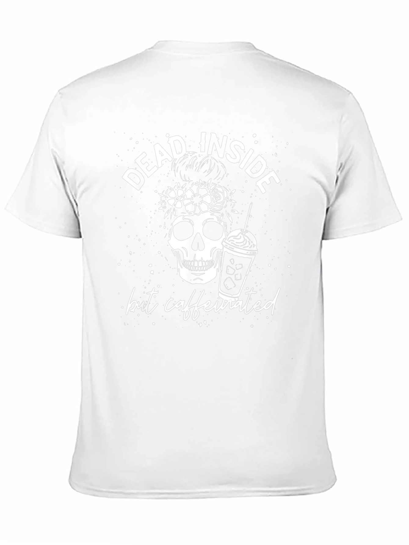 Dead Inside But Caffeinated Skull Graphic Tee