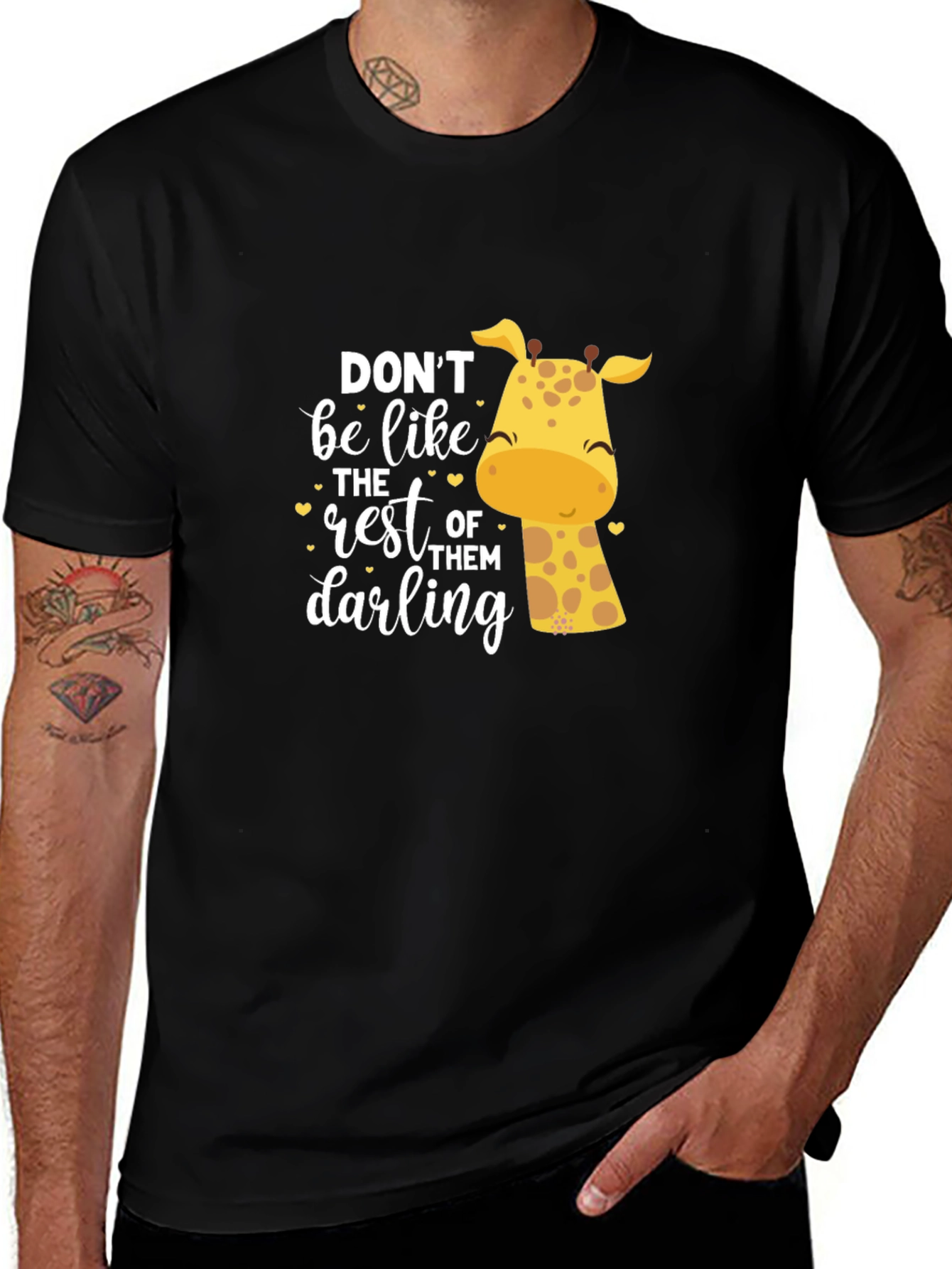 Be Unique Giraffe Graphic Tee