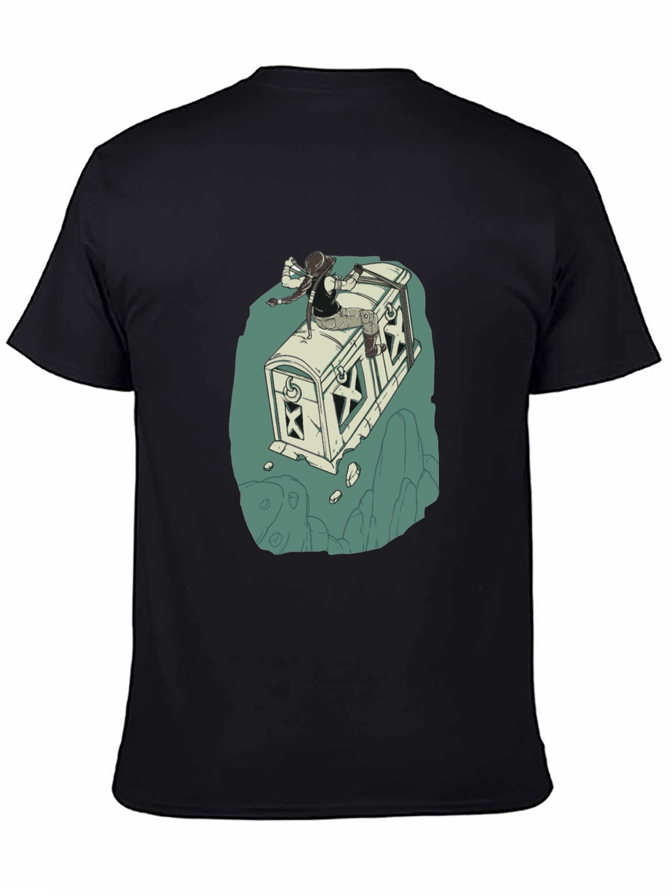Adventurers Chest T-Shirt - Black Cotton Blend