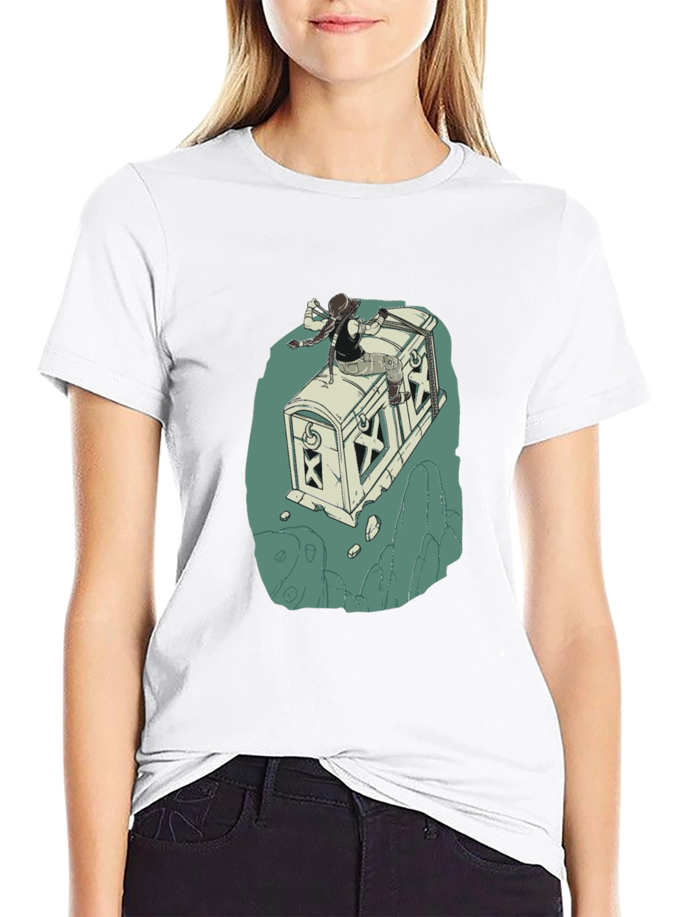 Adventurers Chest T-Shirt - Black Cotton Blend