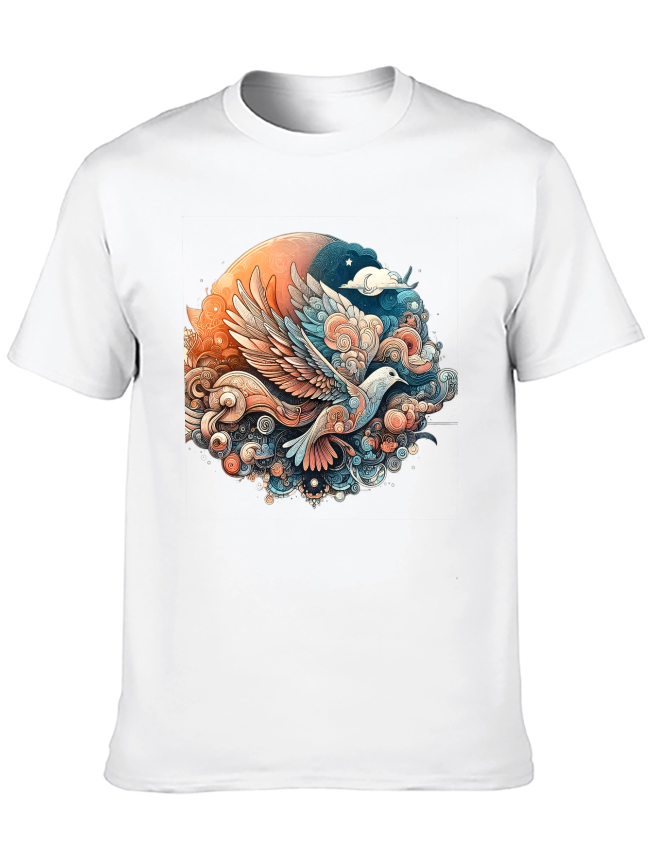 Dove Flight Graphic Tee - Artistic Design
