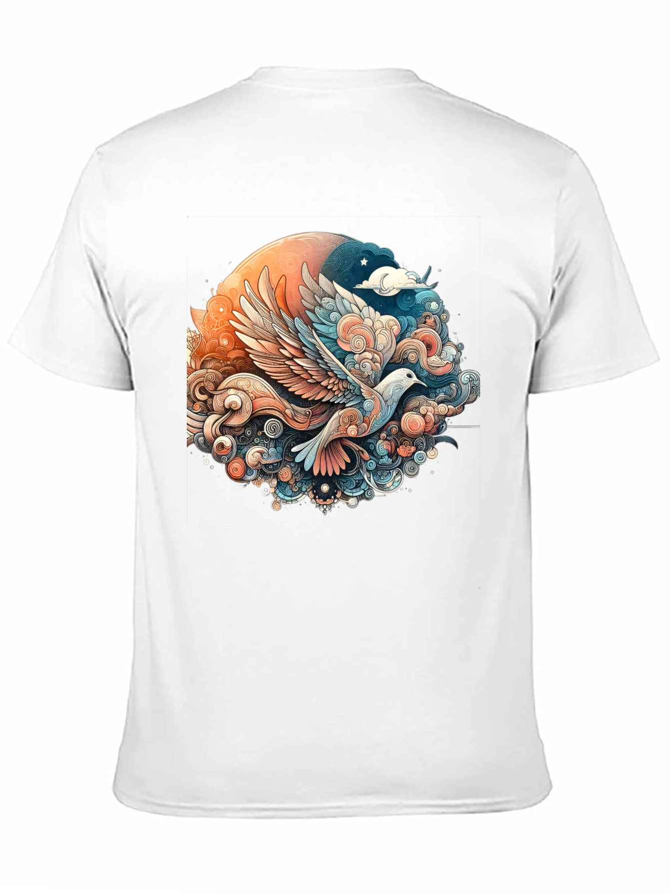Dove Flight Graphic Tee - Artistic Design
