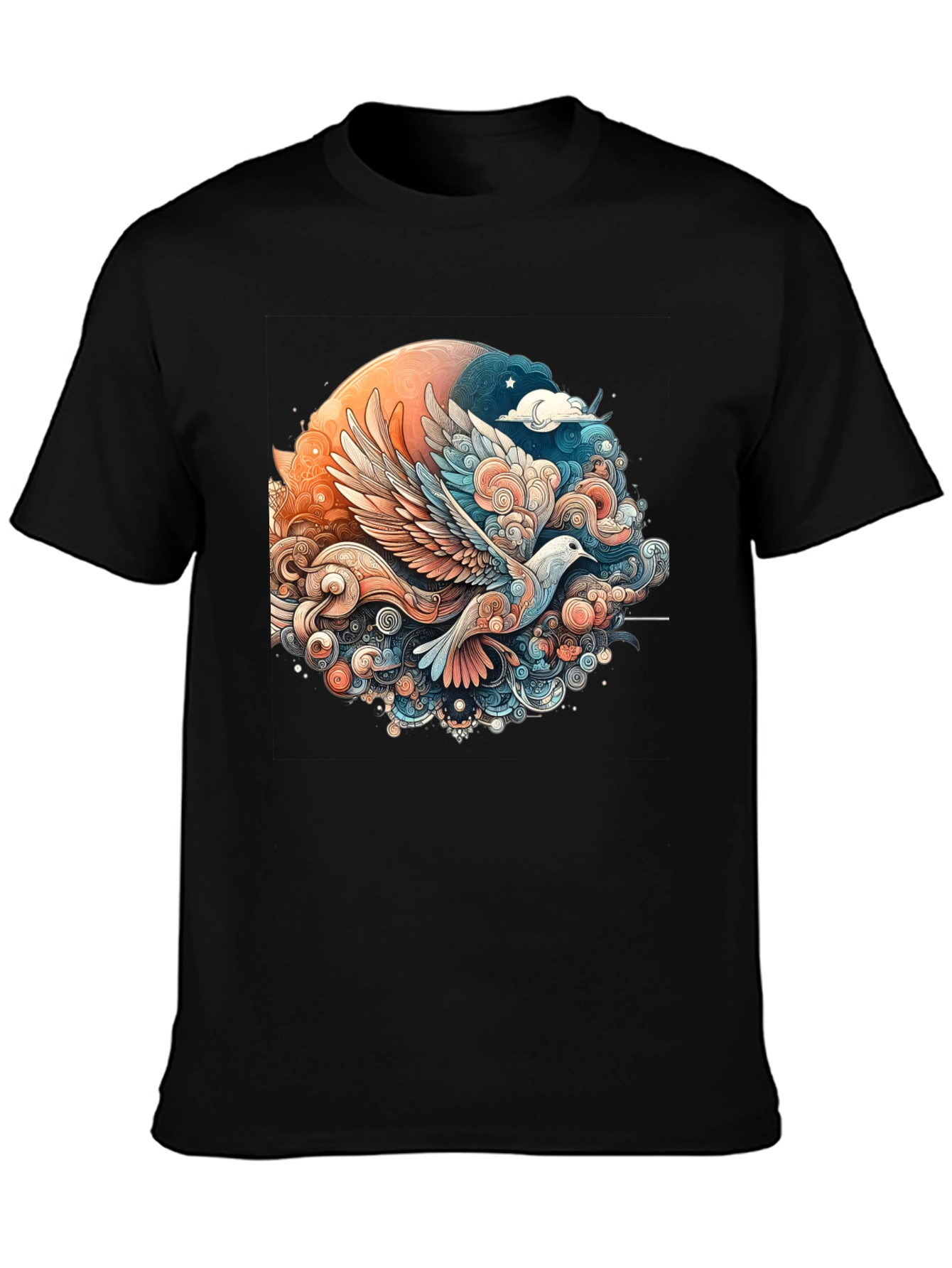 Dove Flight Graphic Tee - Artistic Design