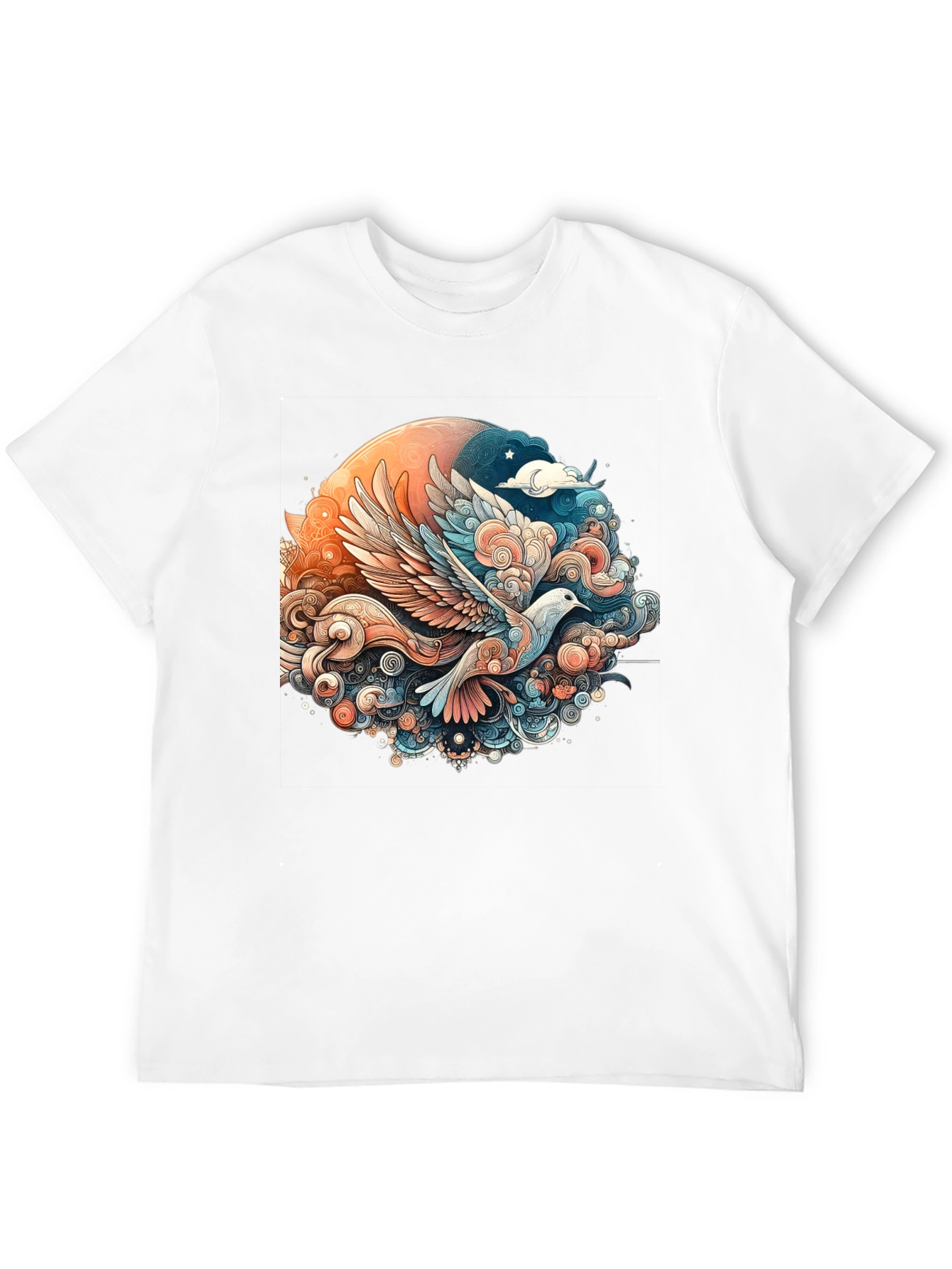 Dove Flight Graphic Tee - Artistic Design