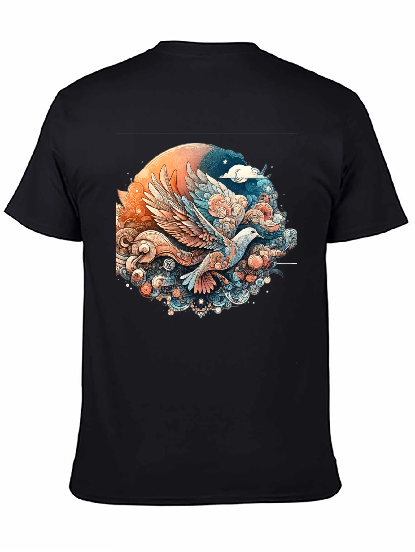 Dove Flight Graphic Tee - Artistic Design