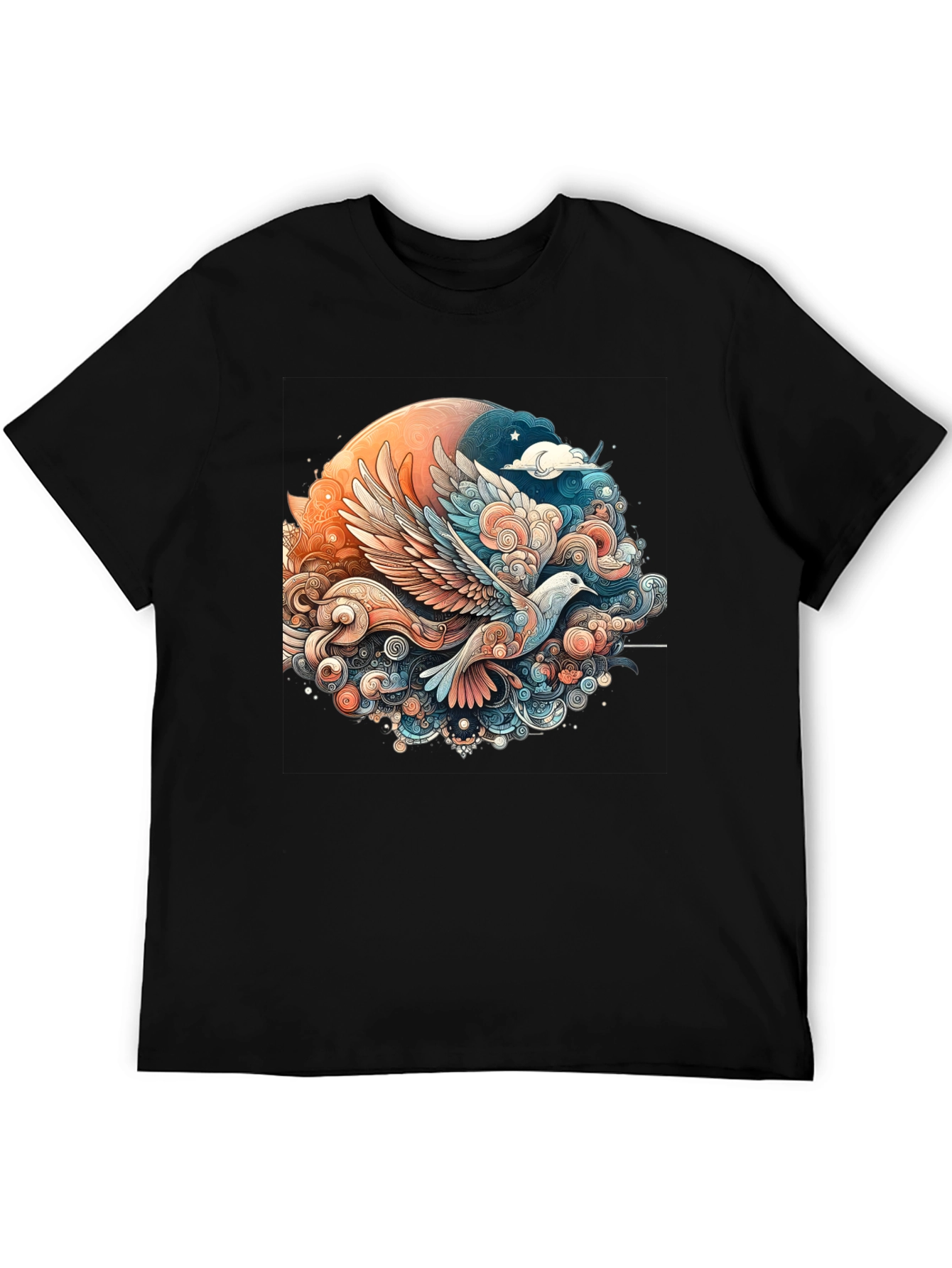 Dove Flight Graphic Tee - Artistic Design