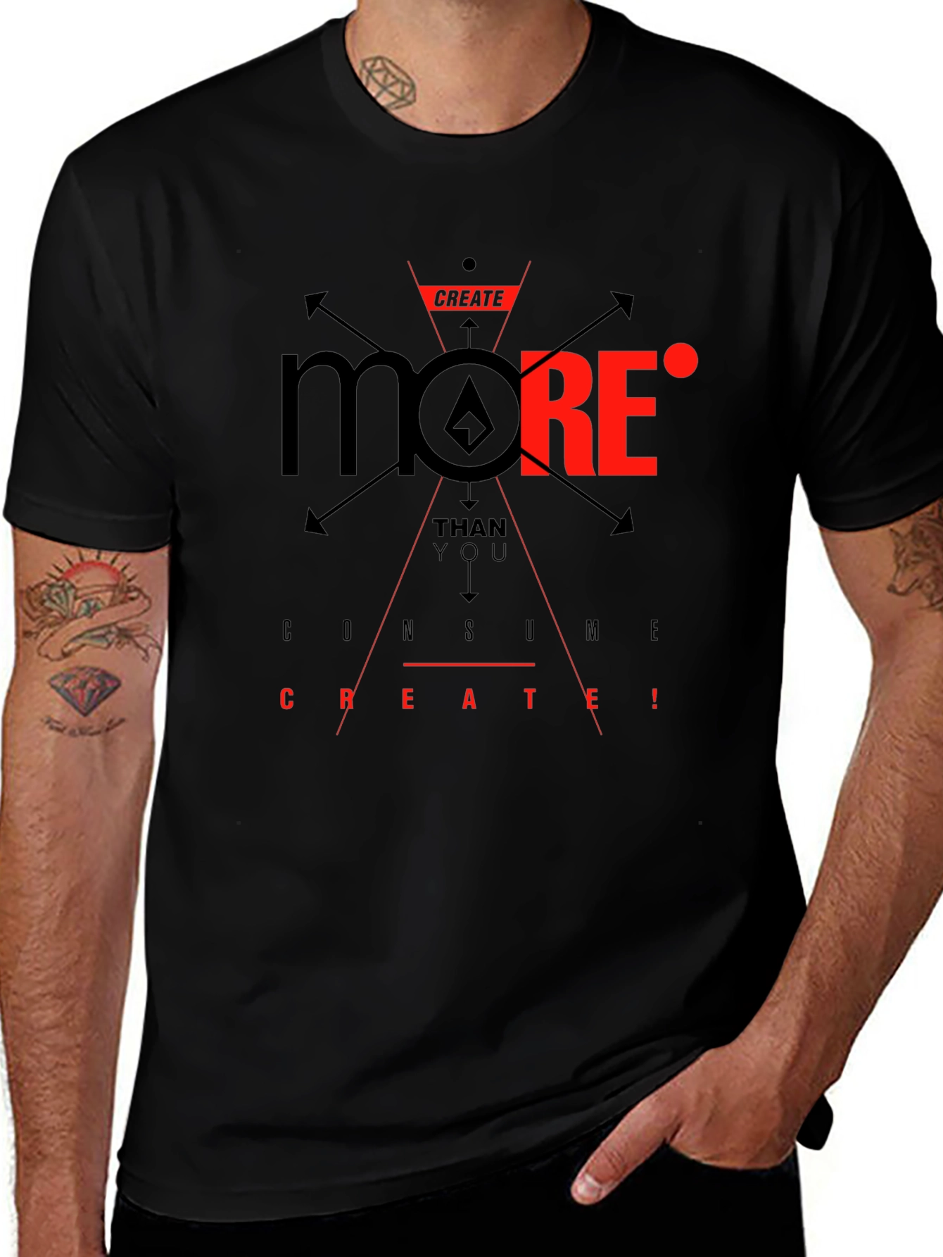 Create More Graphic T-Shirt - Black