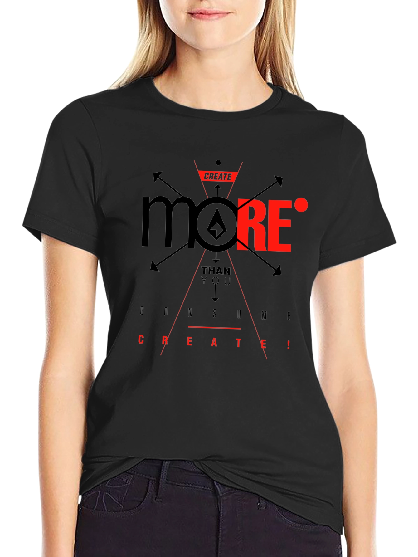 Create More Graphic T-Shirt - Black