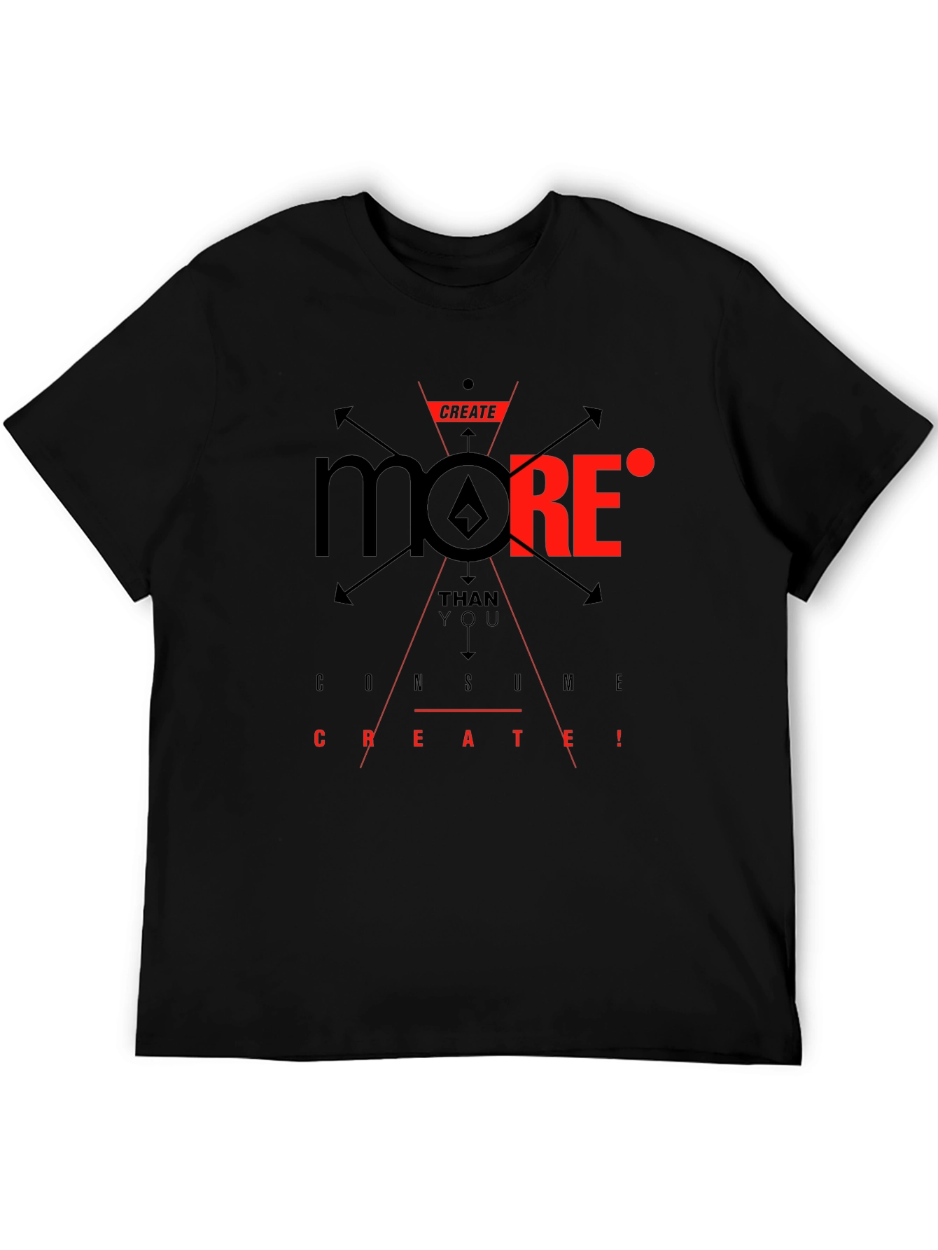 Create More Graphic T-Shirt - Black