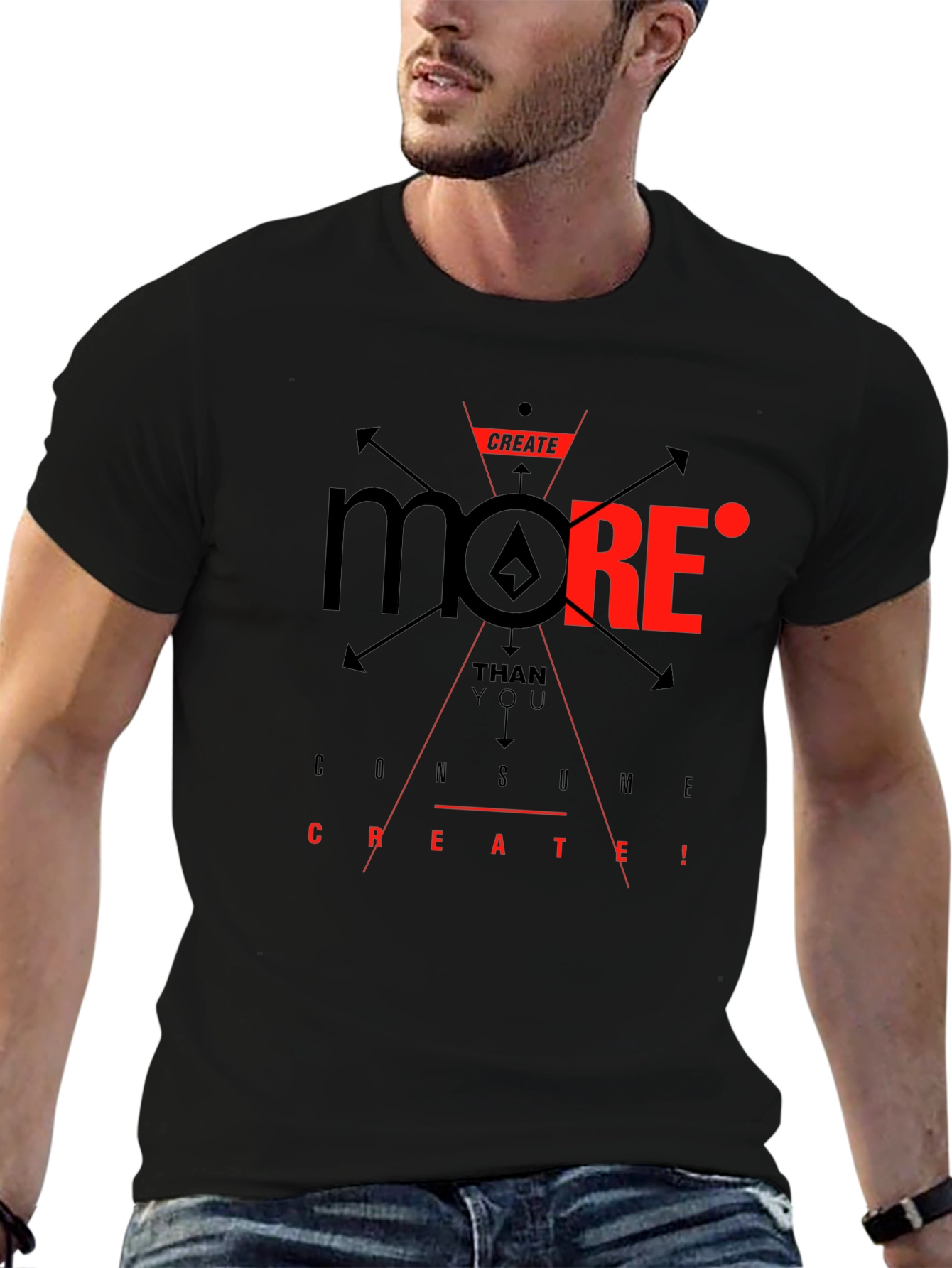 Create More Graphic T-Shirt - Black