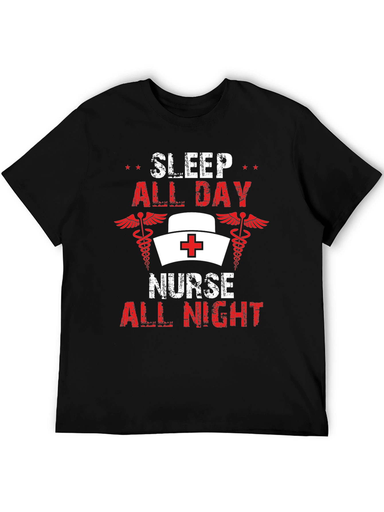 Sleep All Day Nurse All Night Graphic Tee