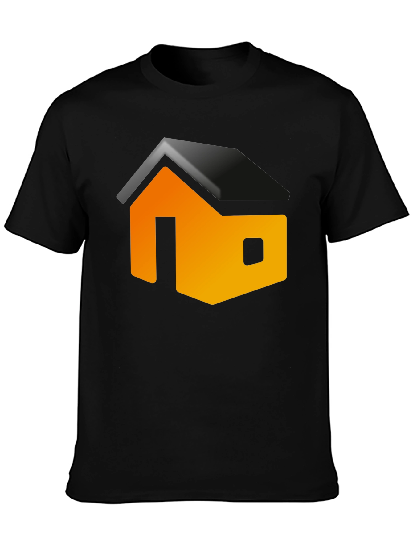 Modern House Graphic T-Shirt - Black