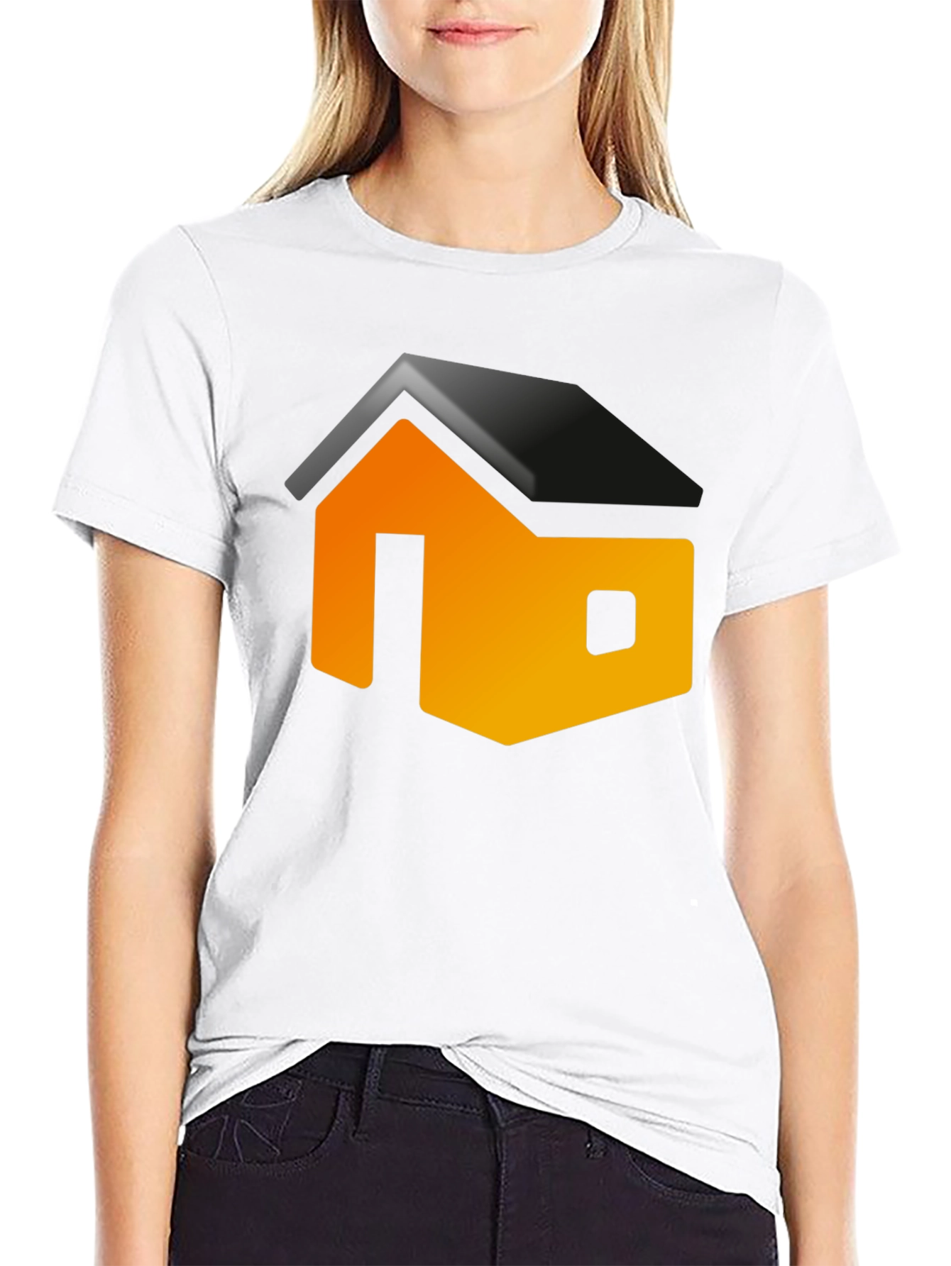 Modern House Graphic T-Shirt - Black