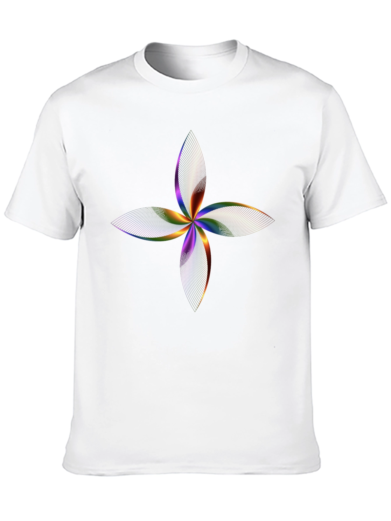 Abstract Floral Rainbow T-Shirt