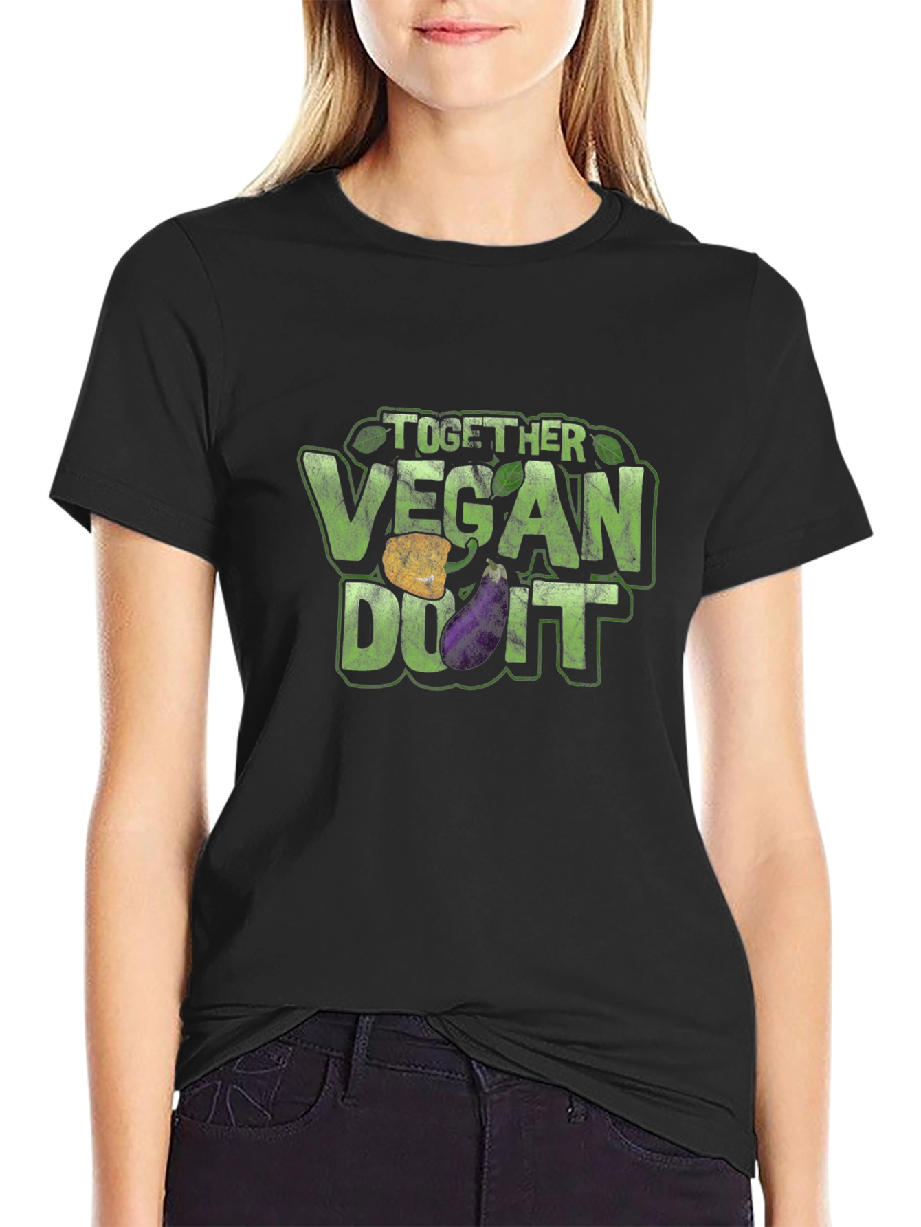 Vegan Do It T-Shirt - Black Graphic Tee