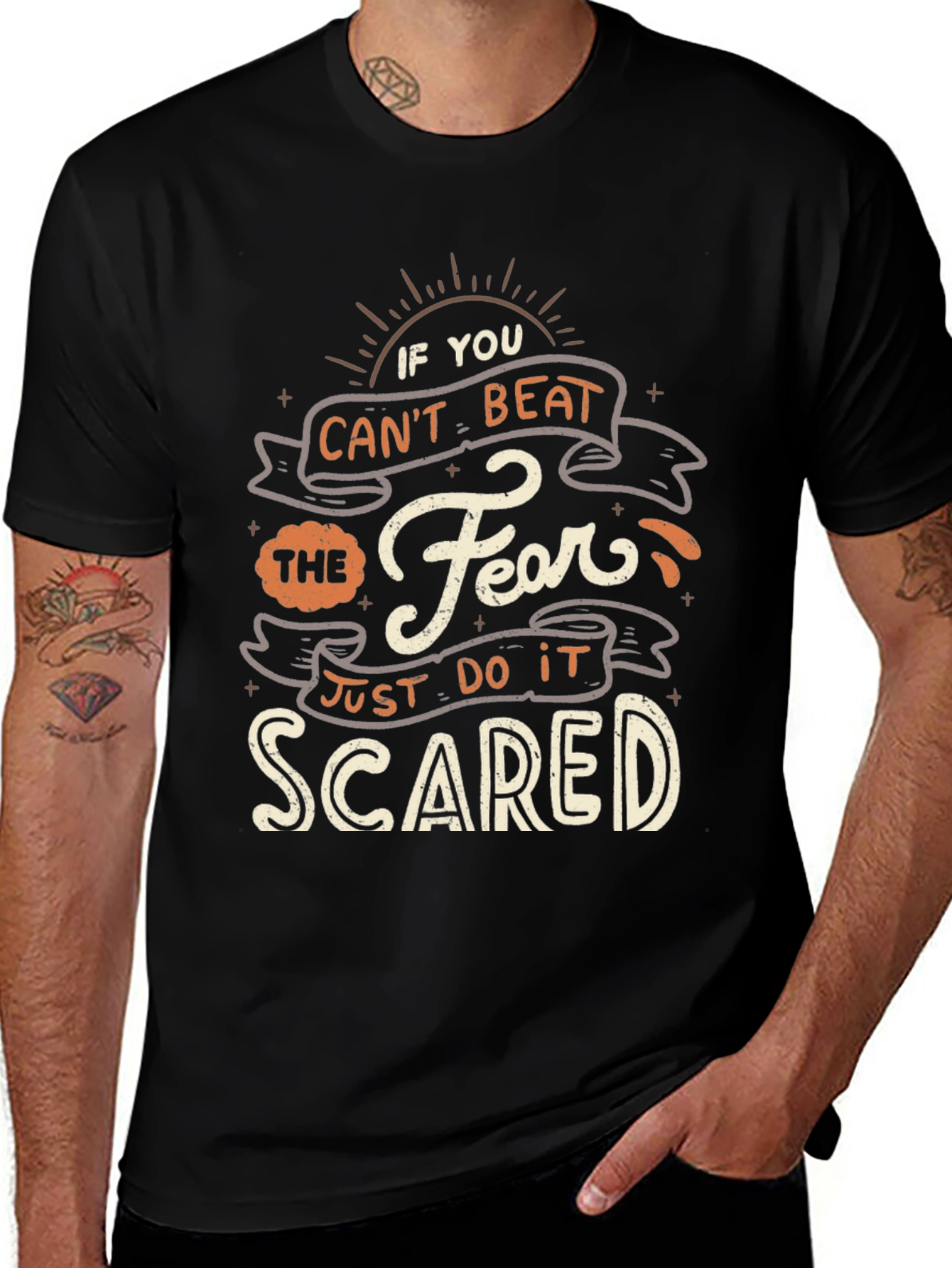Motivational T-Shirt - Beat The Fear