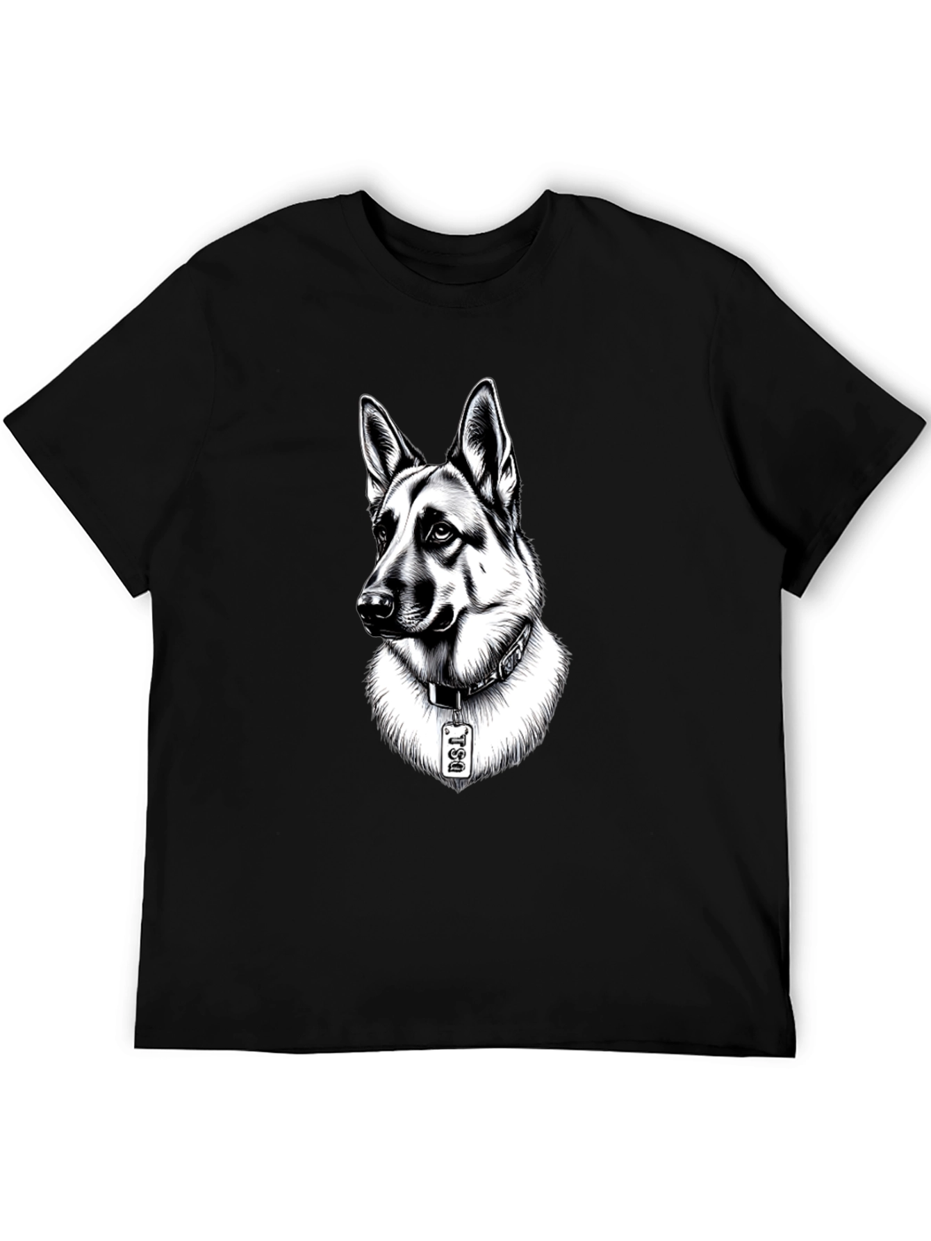 Dog Sketch Black T-Shirt