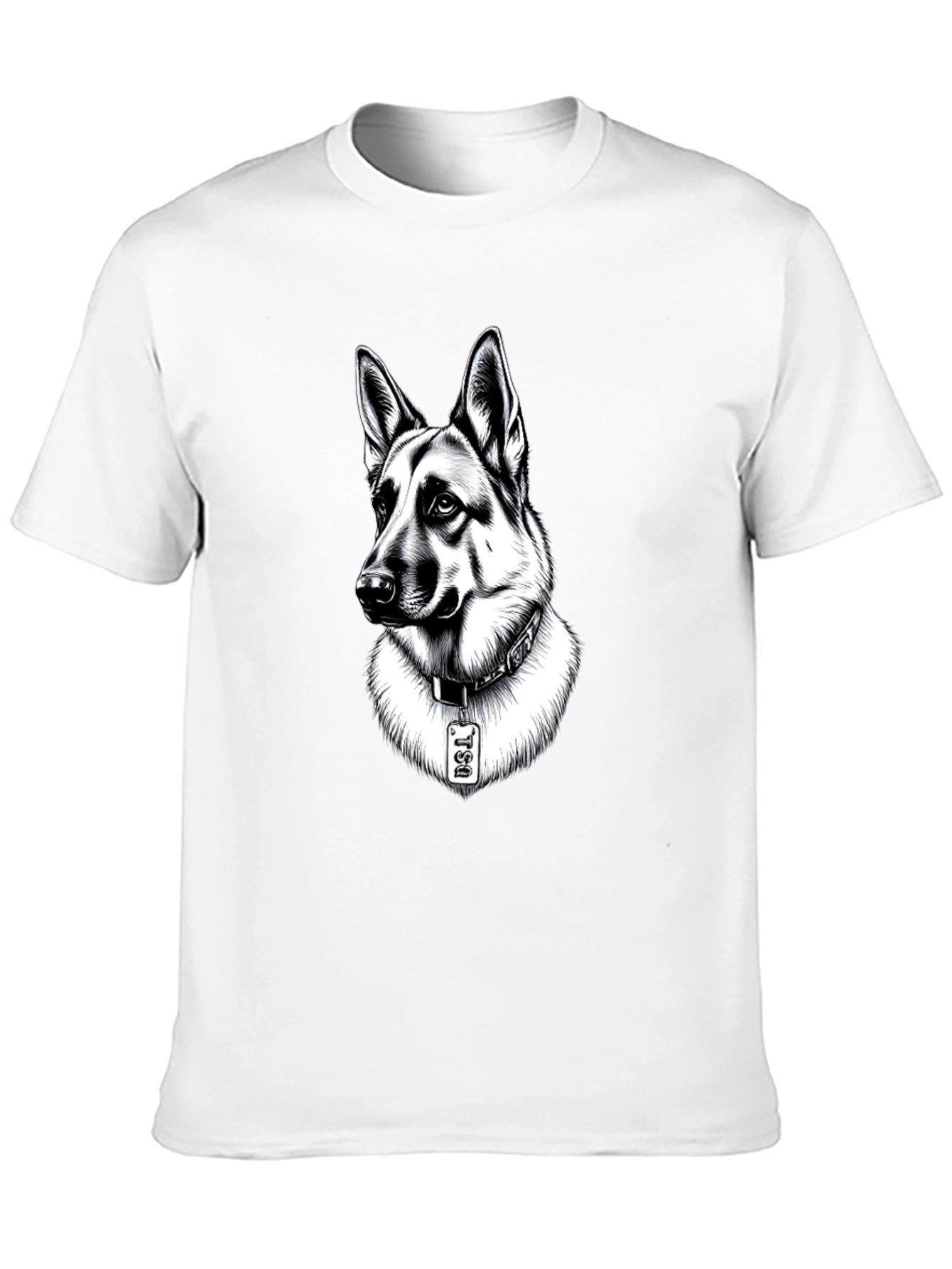 Dog Sketch Black T-Shirt