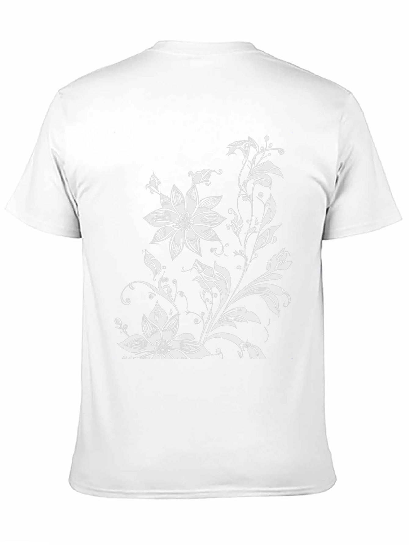 Black Floral Print Graphic Tee