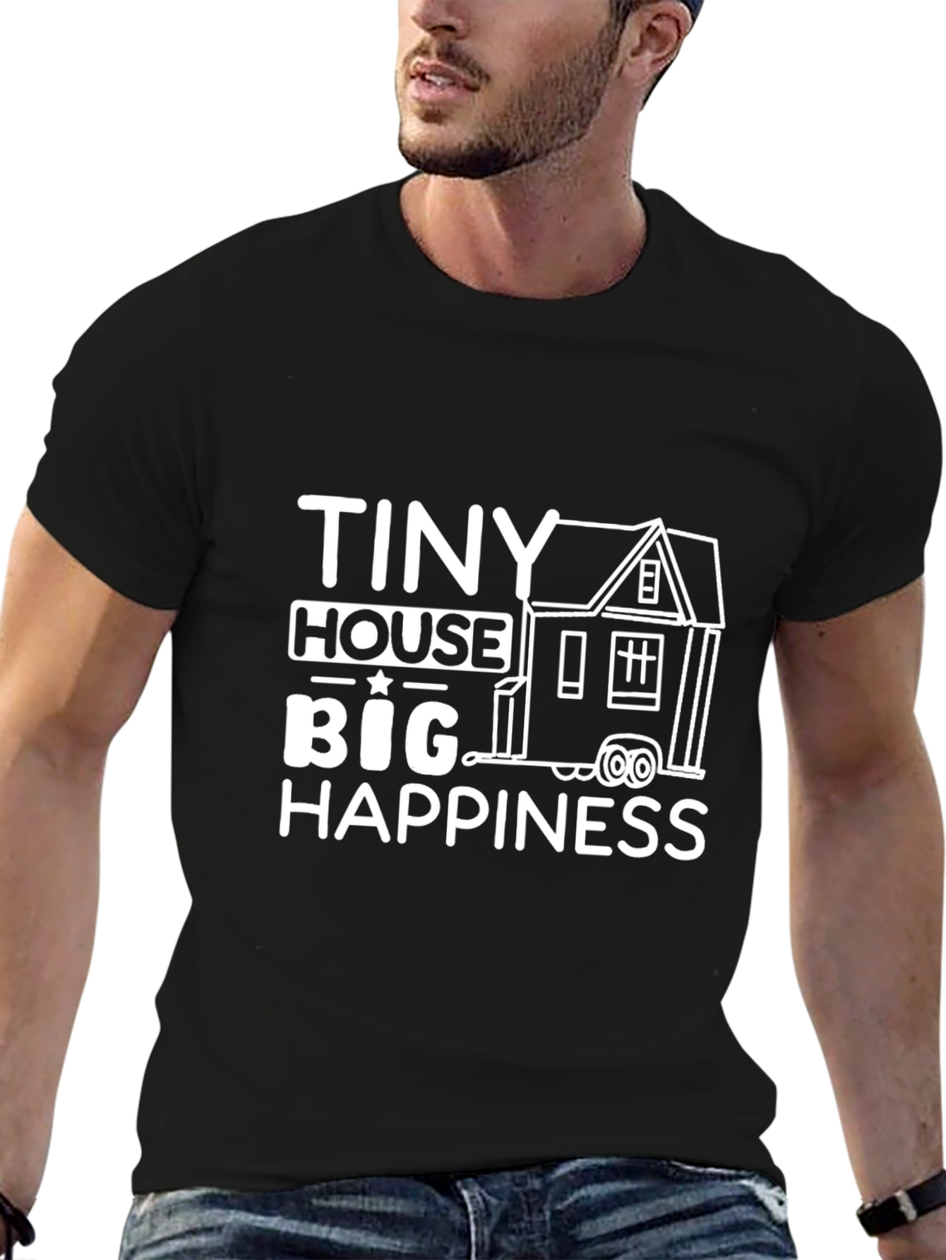 Tiny House Big Happiness Graphic Tee