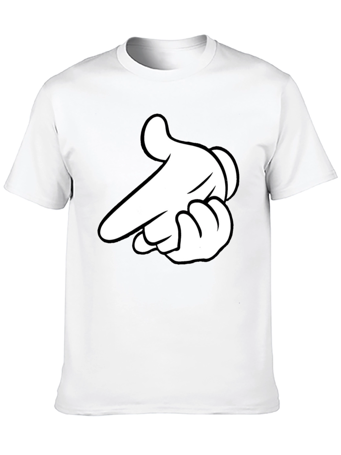 Mickey Mouse Hand Gesture Black T-Shirt