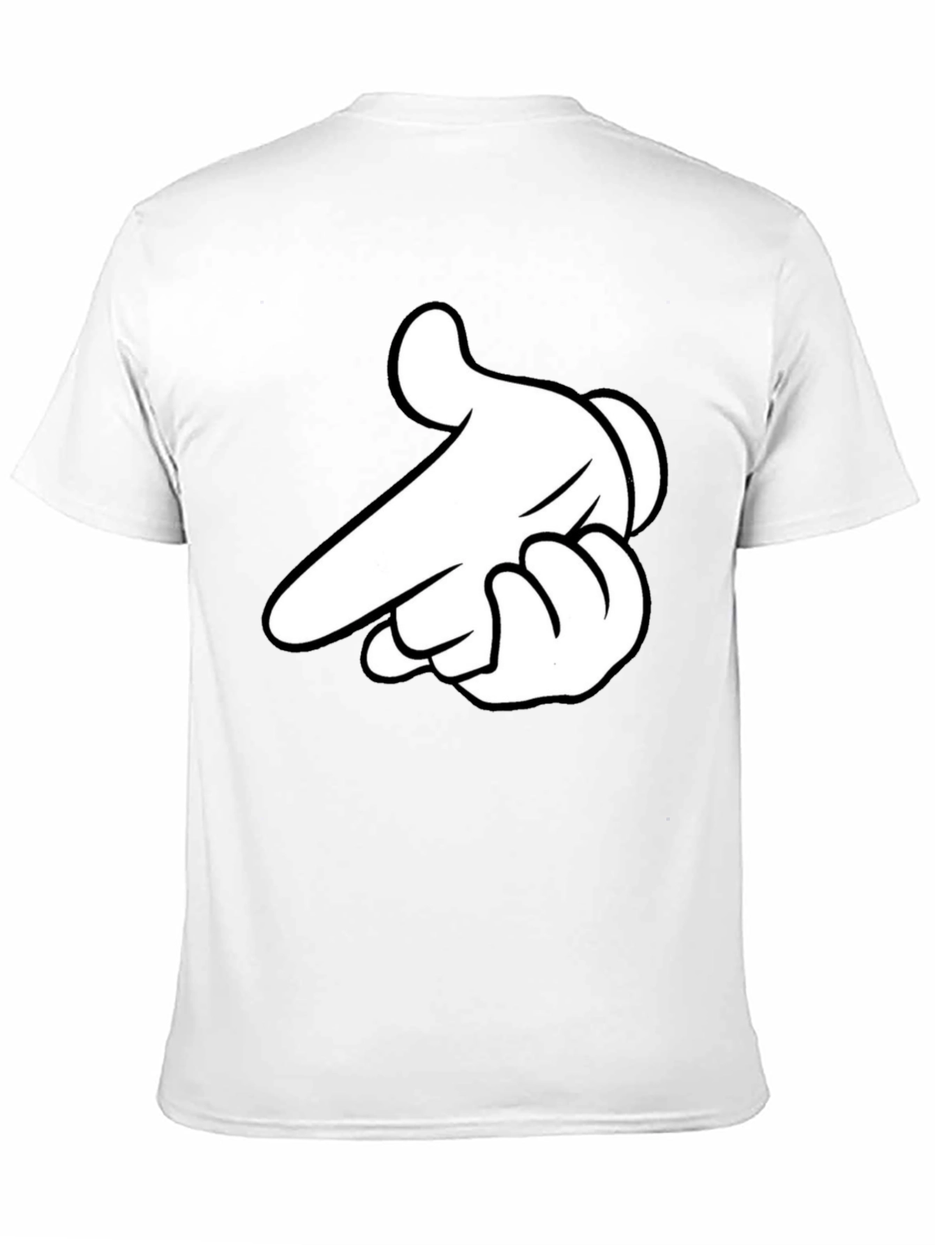 Mickey Mouse Hand Gesture Black T-Shirt