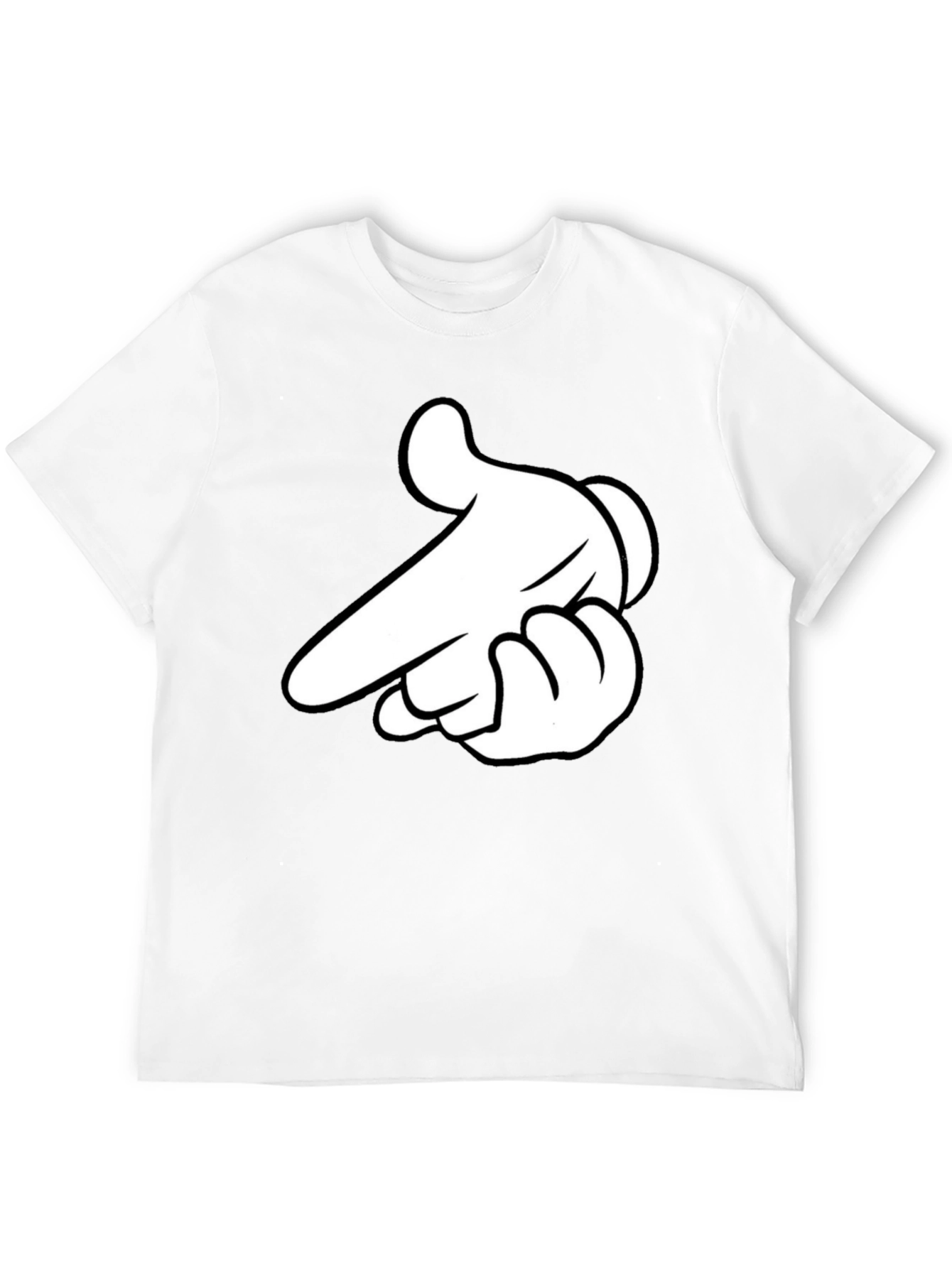 Mickey Mouse Hand Gesture Black T-Shirt