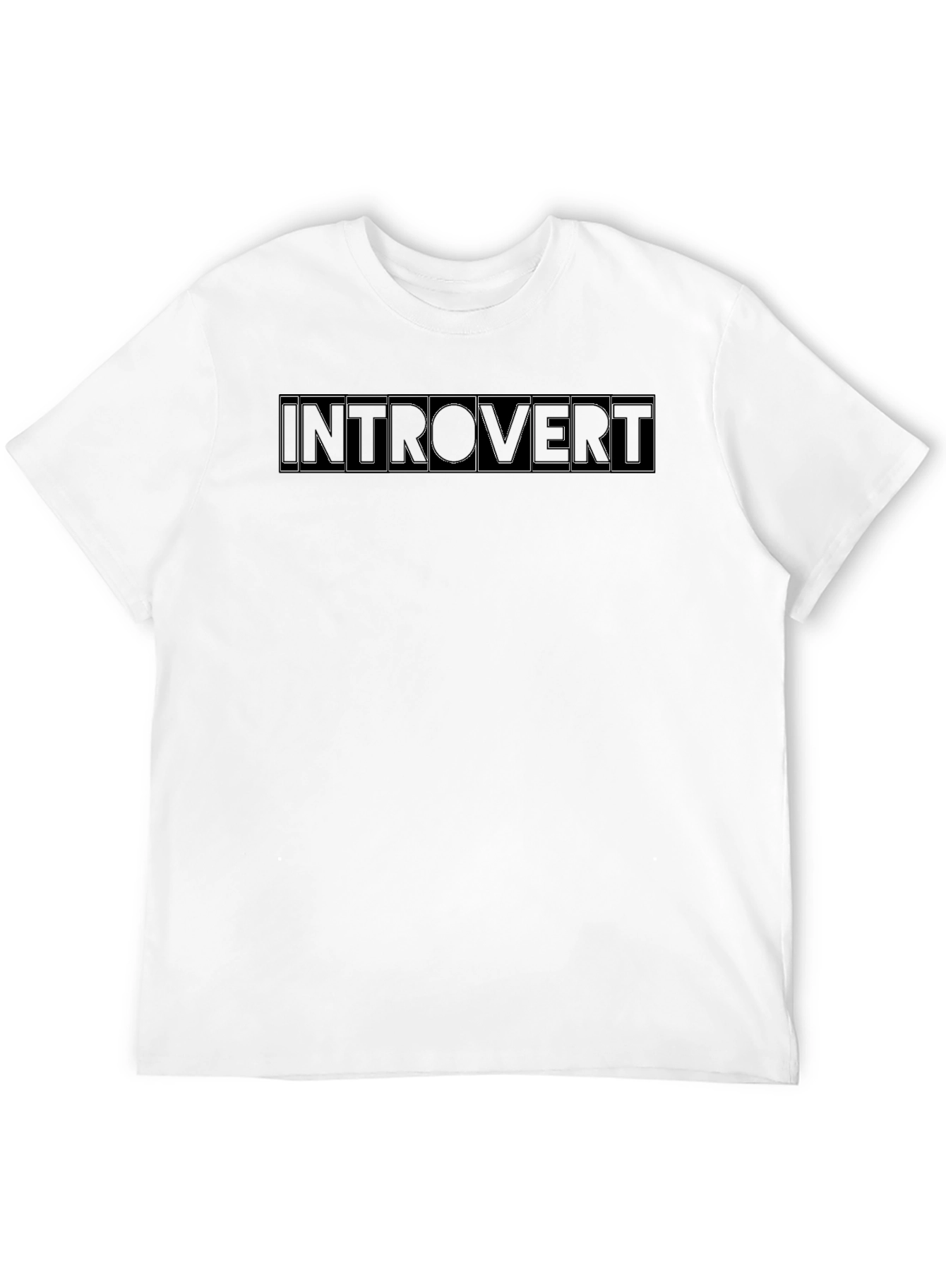 Introvert Graphic T-Shirt -  Black Cotton Tee