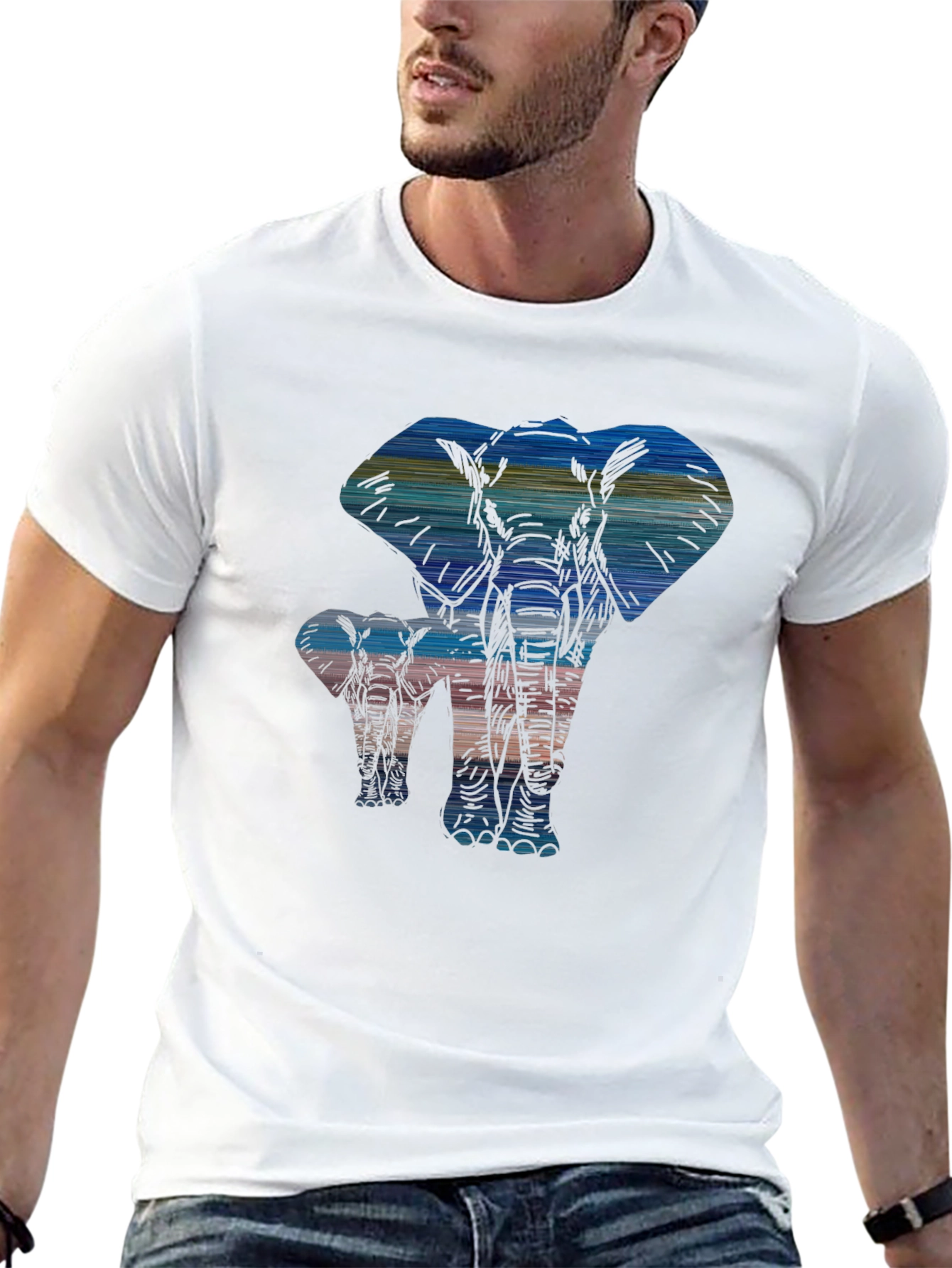 Elephant Silhouette Graphic Tee