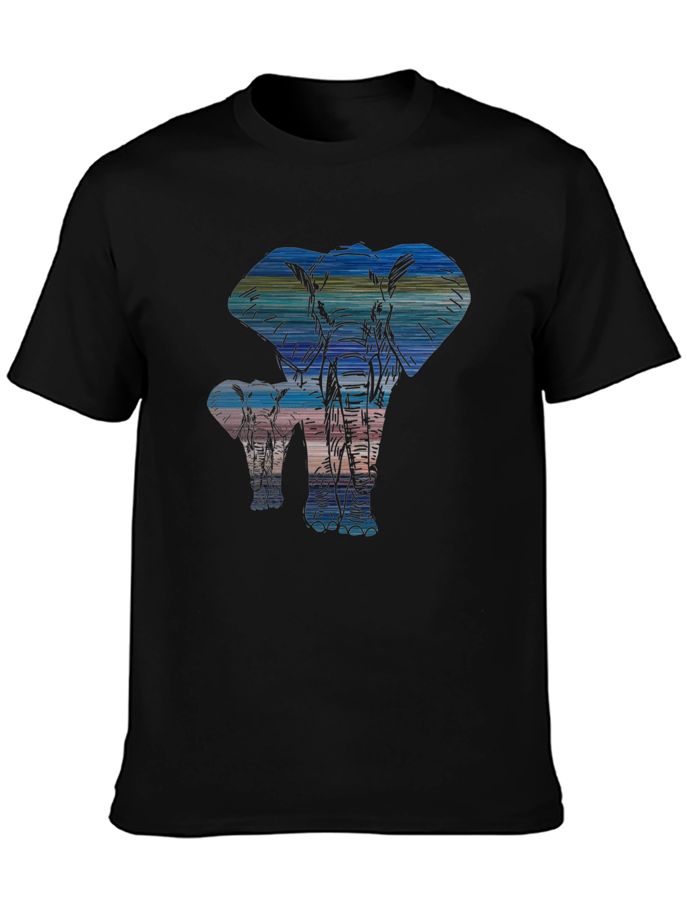 Elephant Silhouette Graphic Tee