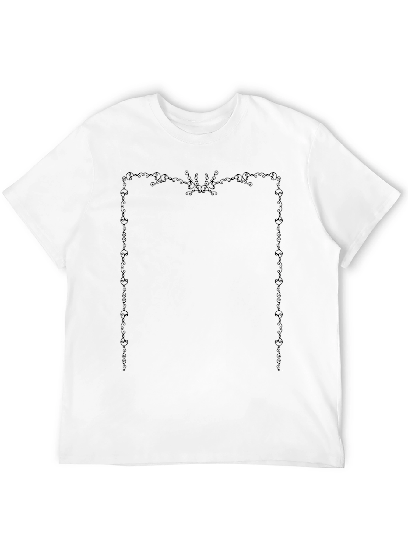Elegant Framed Graphic Tee - Classic Black