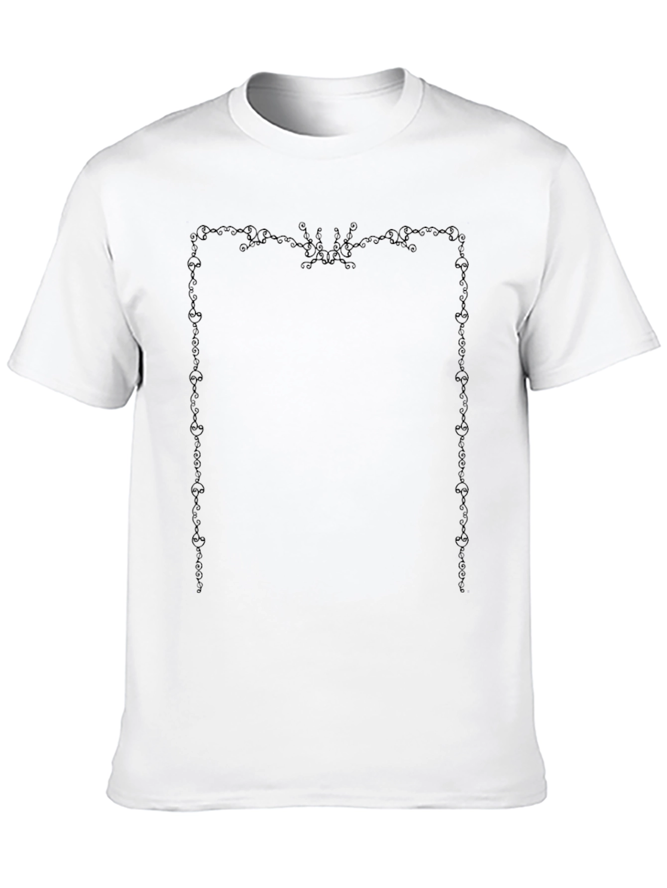 Elegant Framed Graphic Tee - Classic Black