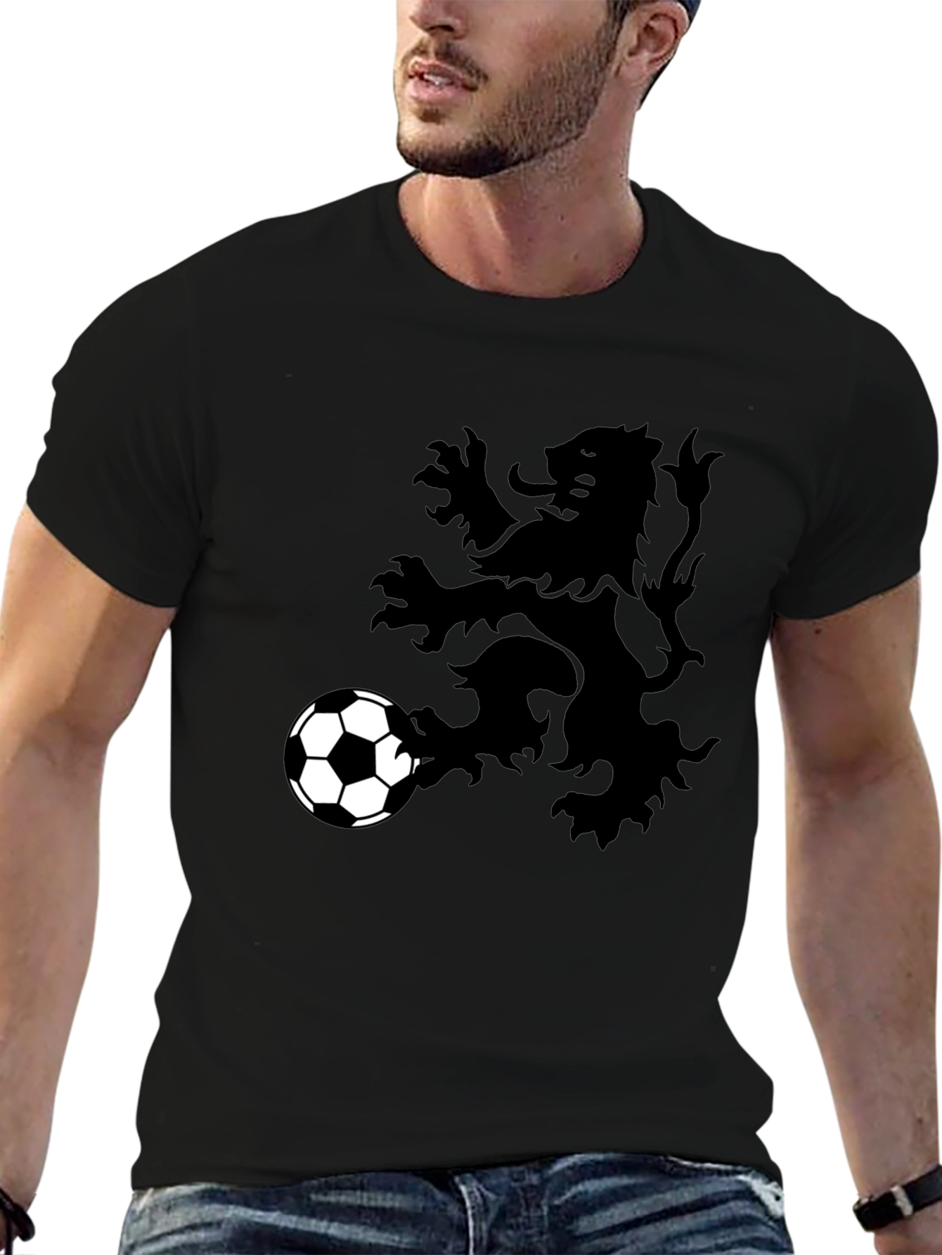 Lion Rampant Soccer T-Shirt - Black