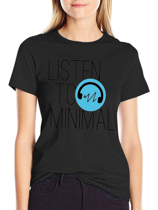 Listen to Minimal Black T-Shirt