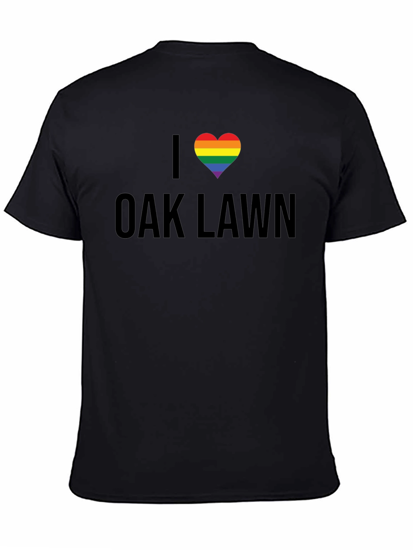 I Love Oak Lawn Rainbow Heart T-Shirt