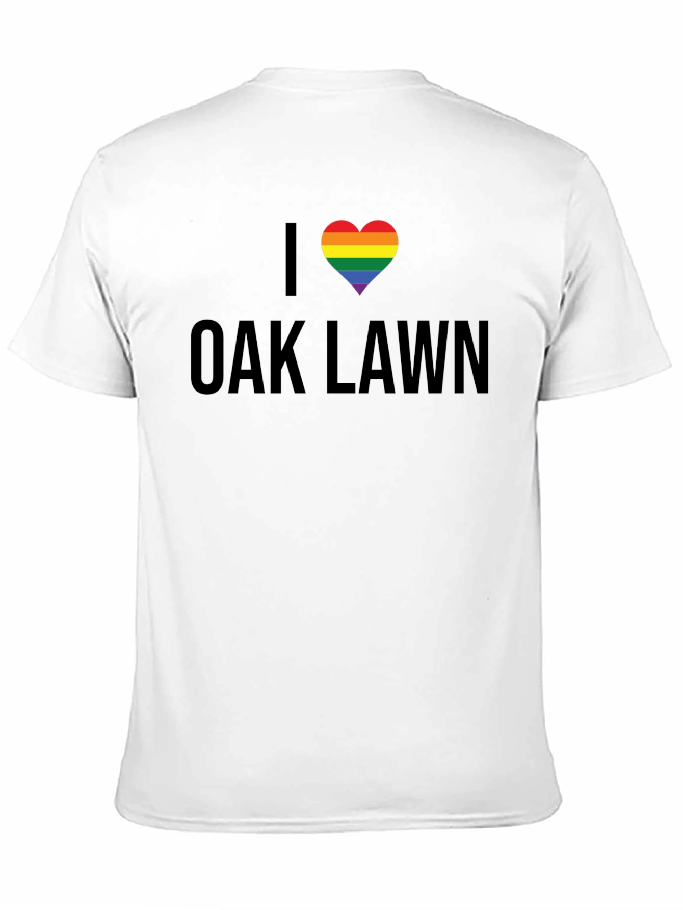 I Love Oak Lawn Rainbow Heart T-Shirt