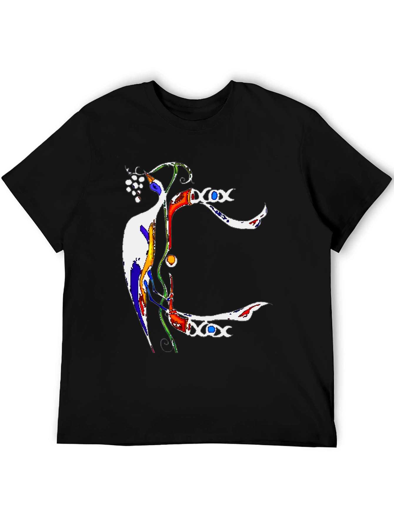 Abstract Art Print Black T-Shirt