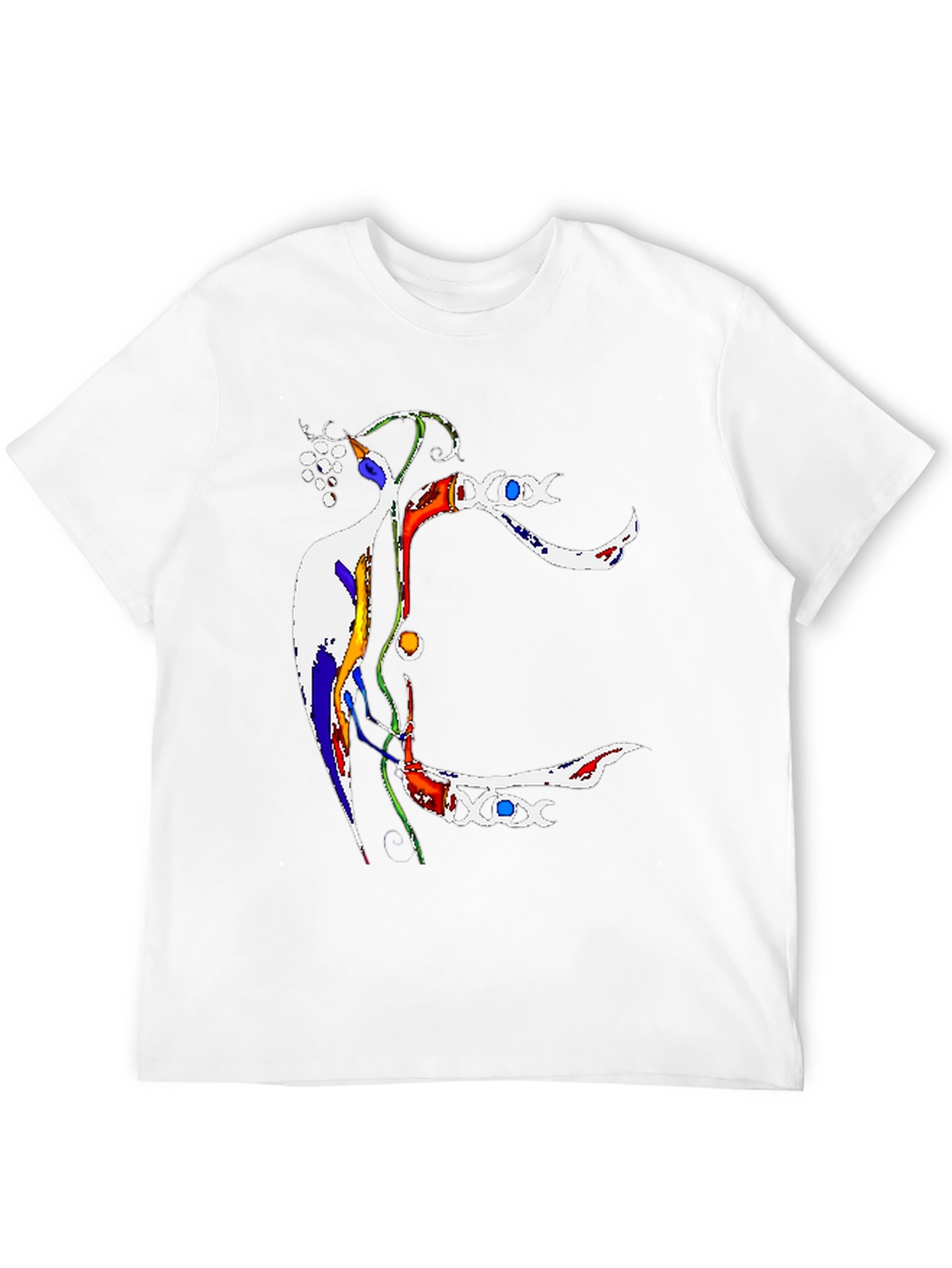 Abstract Art Print Black T-Shirt