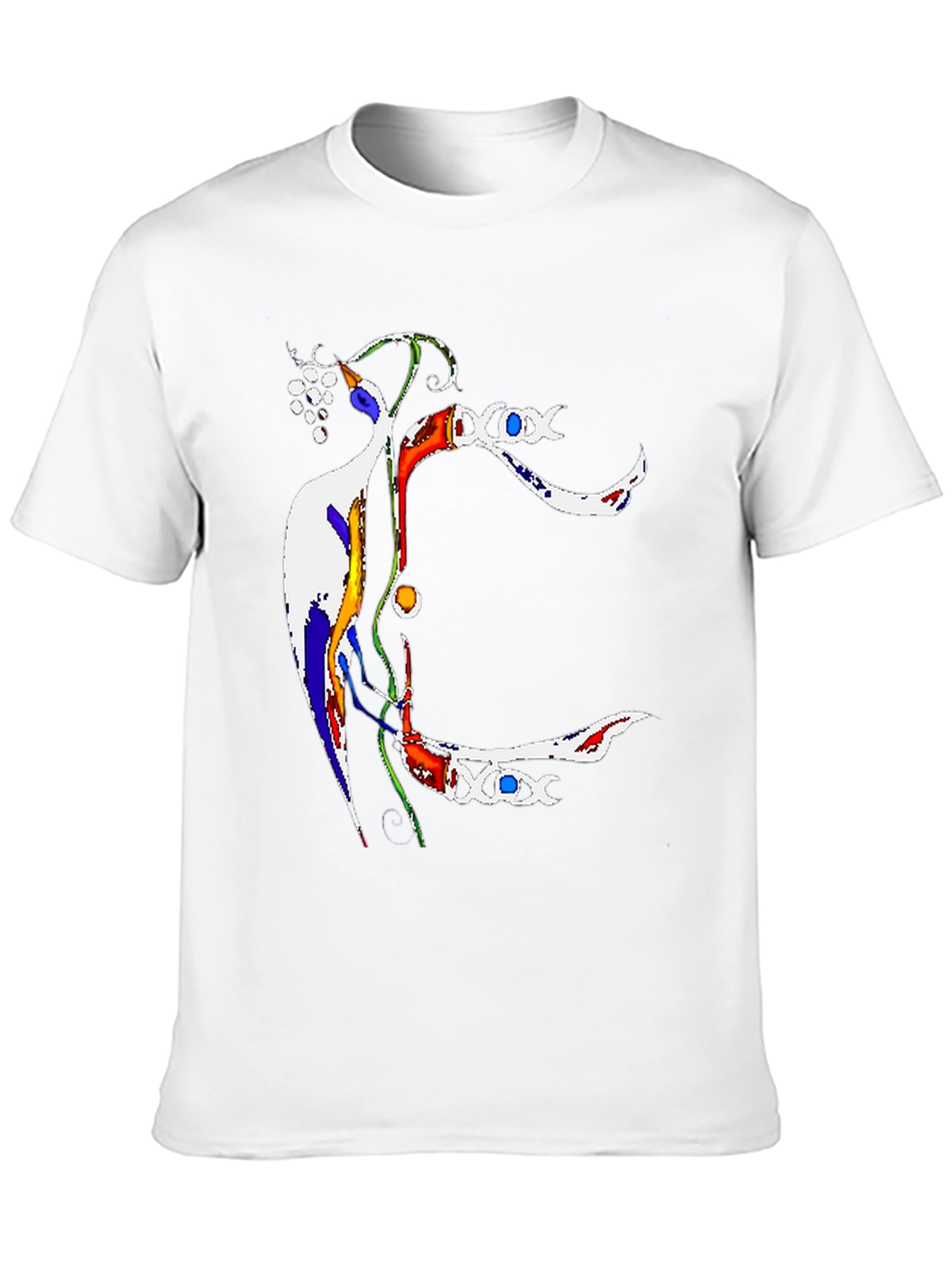 Abstract Art Print Black T-Shirt