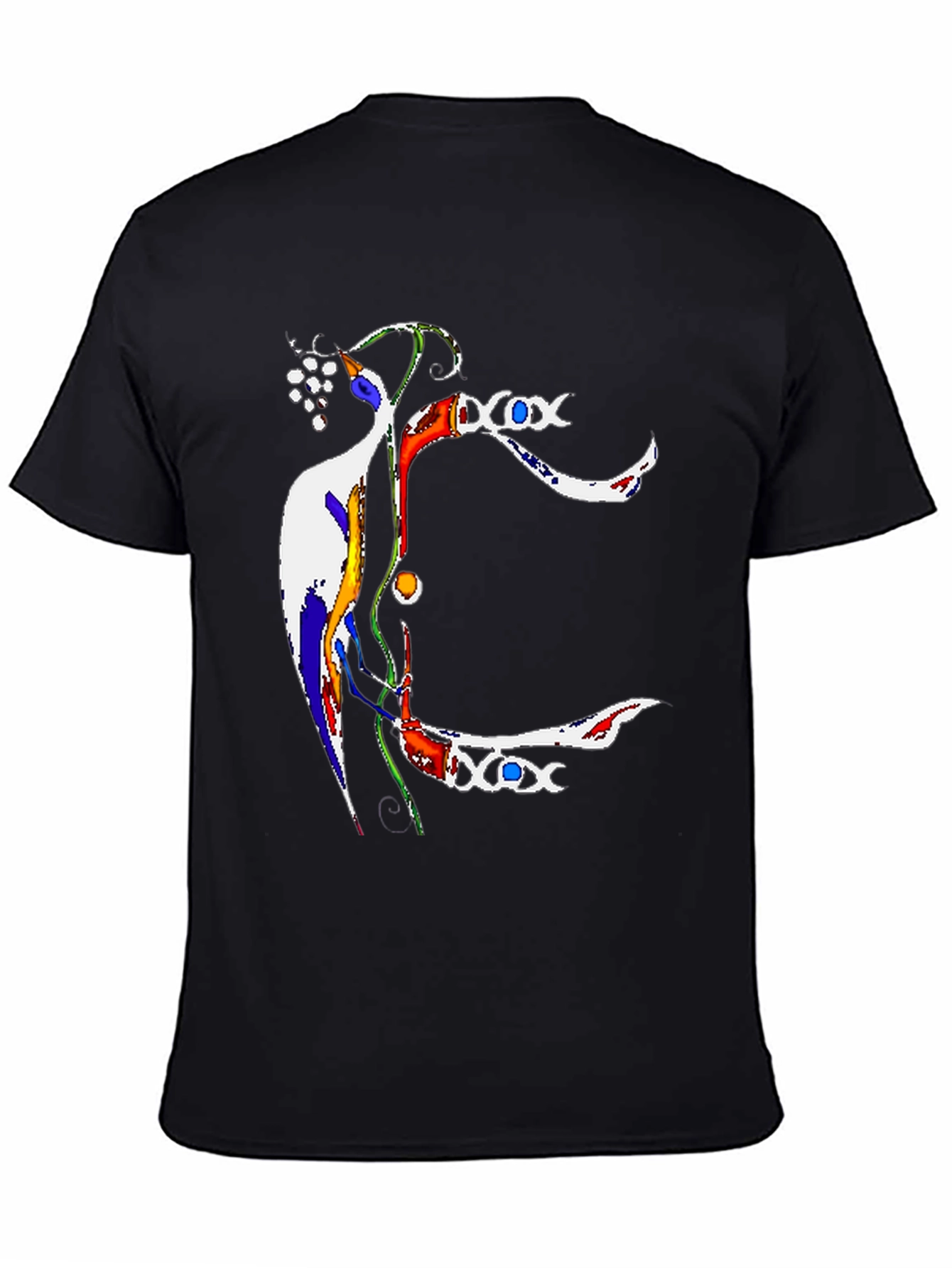 Abstract Art Print Black T-Shirt