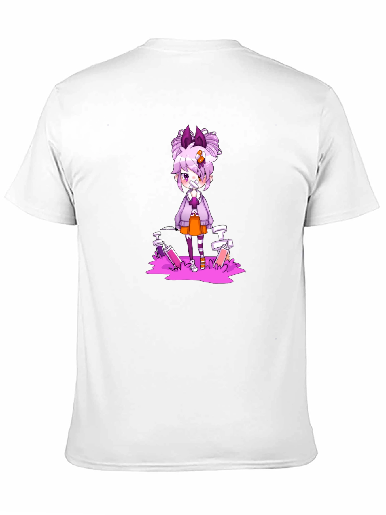 Anime Style Graphic Black T-Shirt