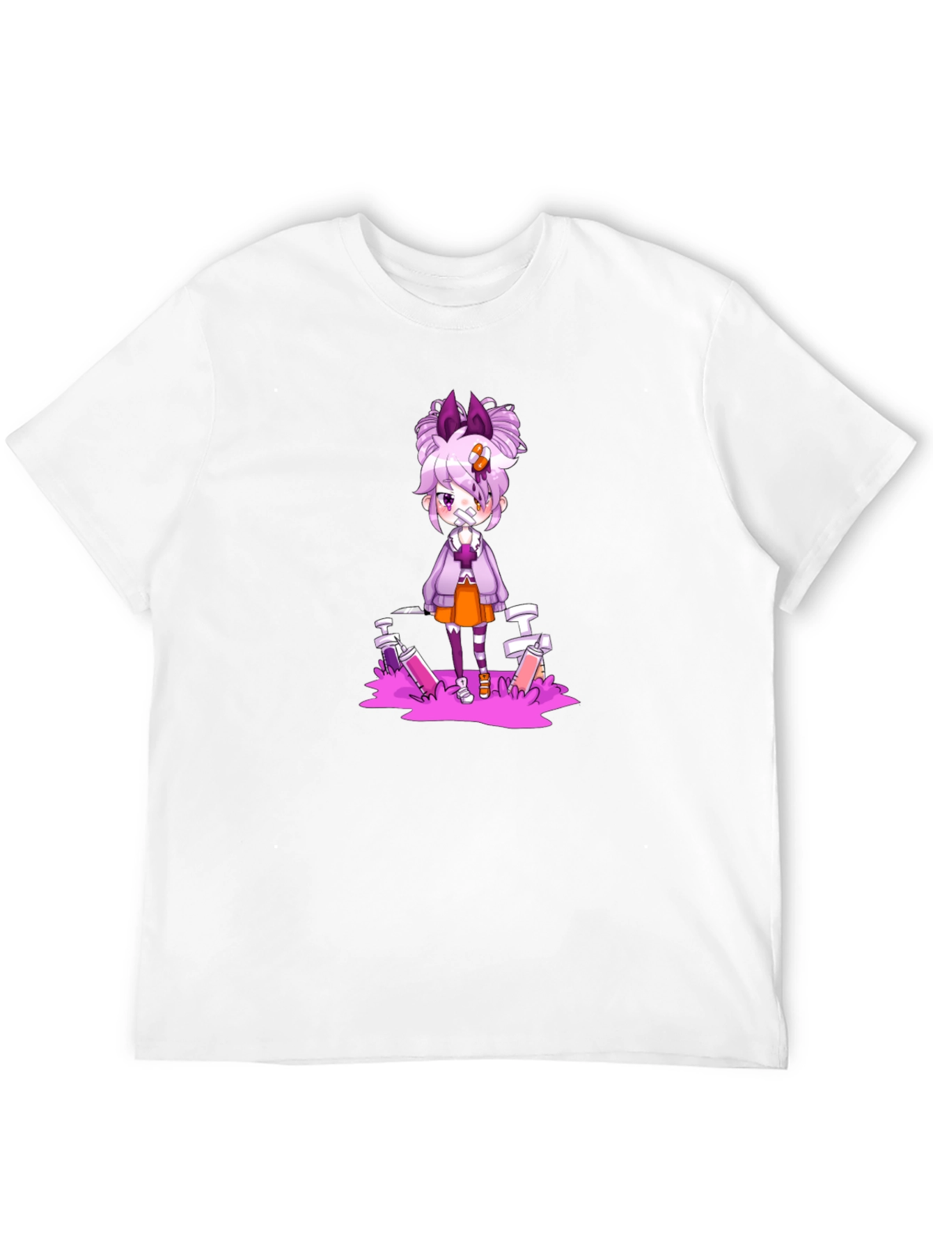 Anime Style Graphic Black T-Shirt