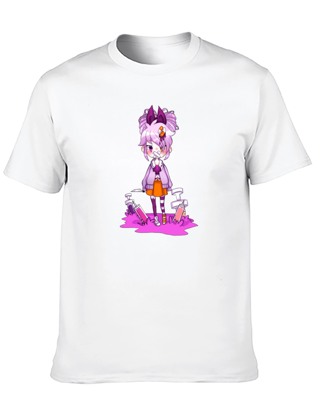Anime Style Graphic Black T-Shirt