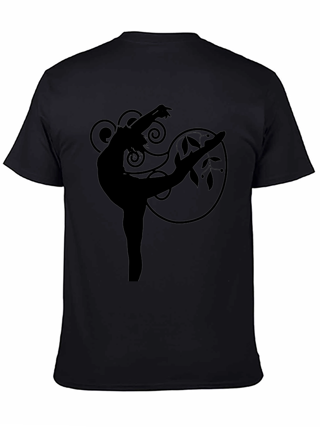 Elegant Dancer Graphic Tee - Black