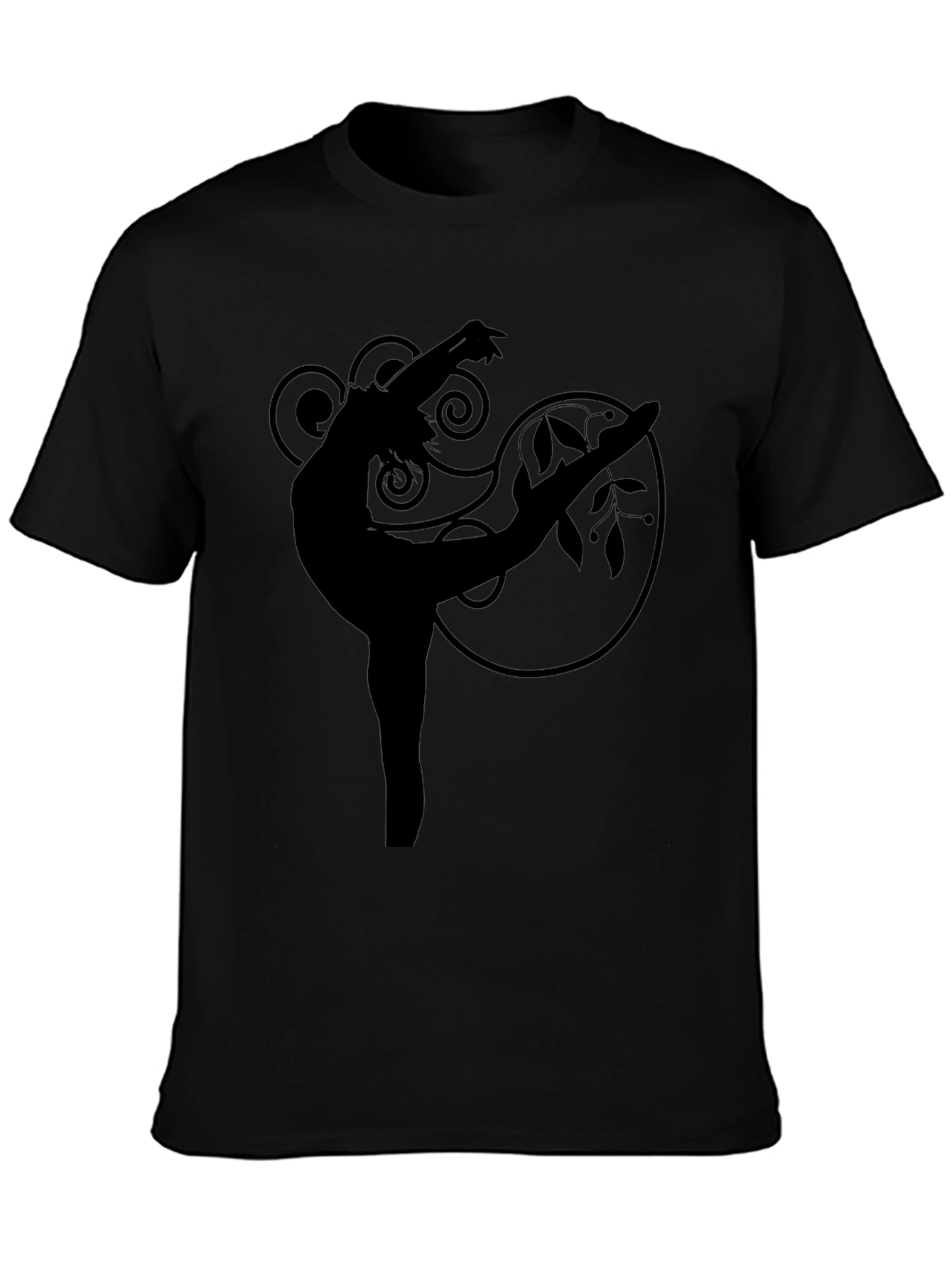 Elegant Dancer Graphic Tee - Black