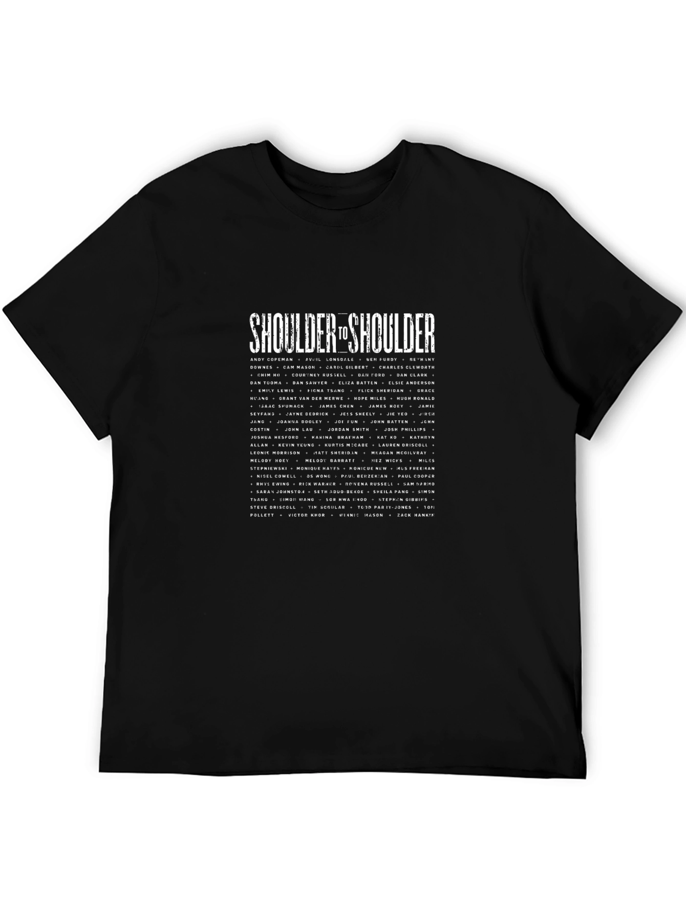 Shoulder to Shoulder Graphic T-Shirt - Black Crew Neck