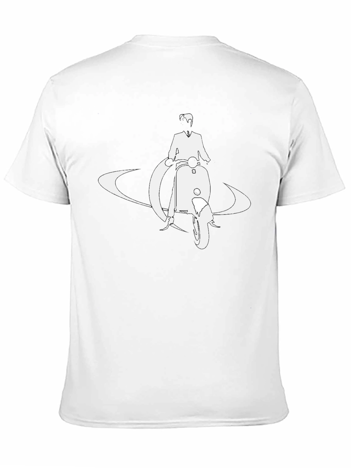 Retro Scooter Graphic Tee - Black