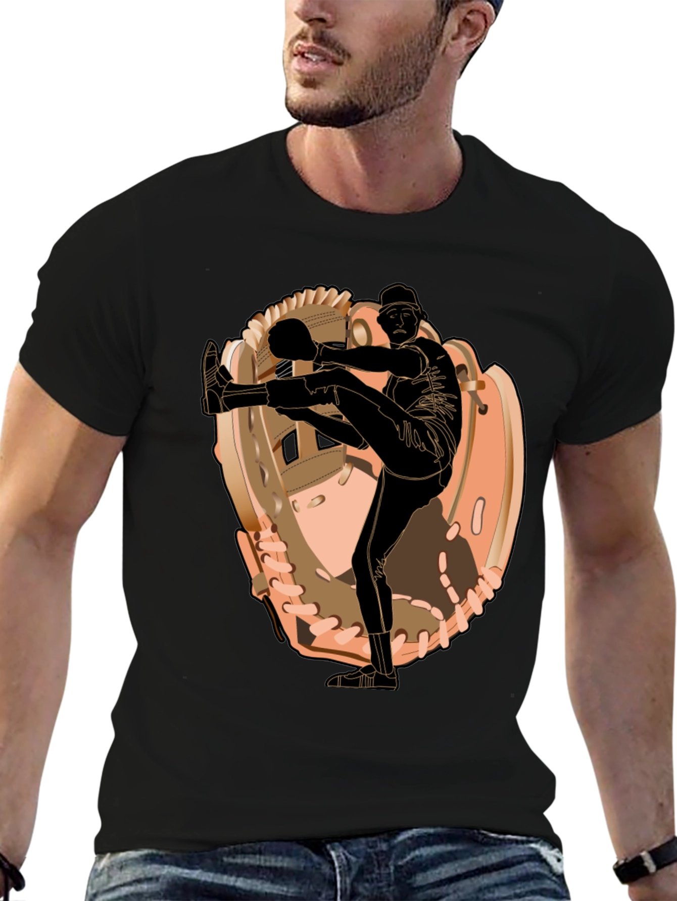 Baseball Pitcher Graphic T-Shirt